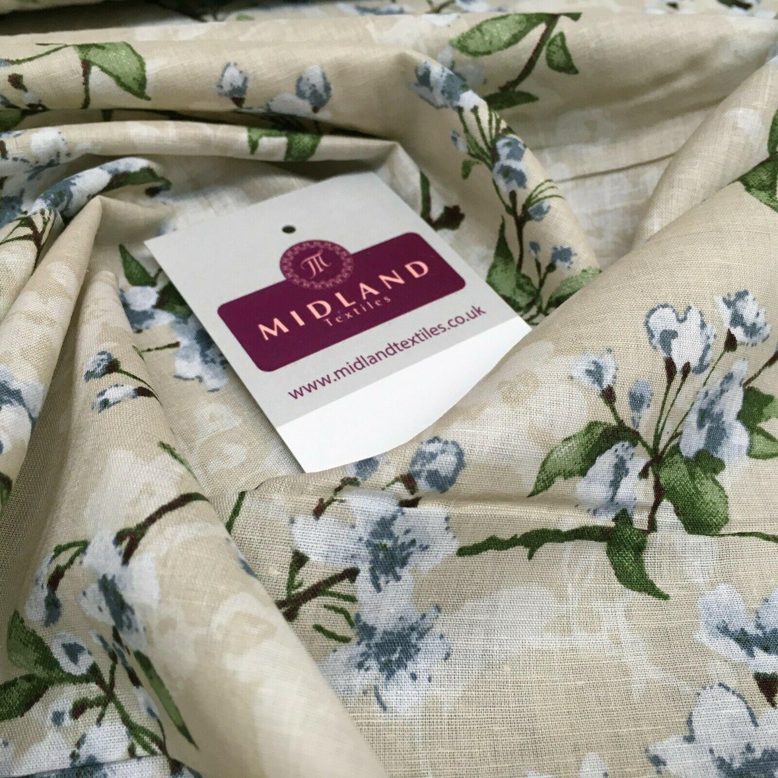 Floral Silky Soft 100% Cotton Lawn Dress Fabric M1560 Mtex