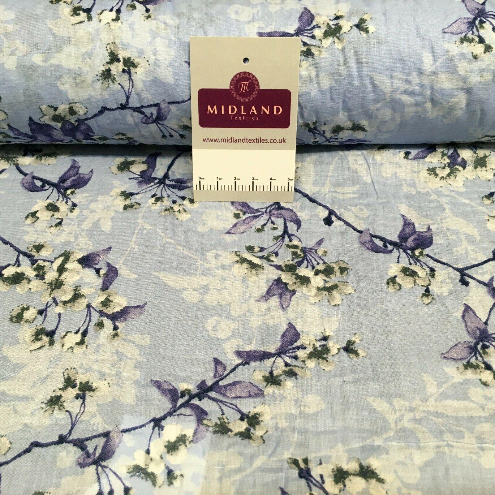 Floral Silky Soft 100% Cotton Lawn Dress Fabric M1560 Mtex