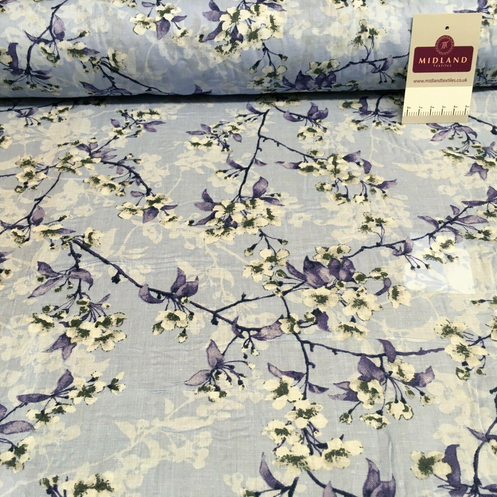 Floral Silky Soft 100% Cotton Lawn Dress Fabric M1560 Mtex