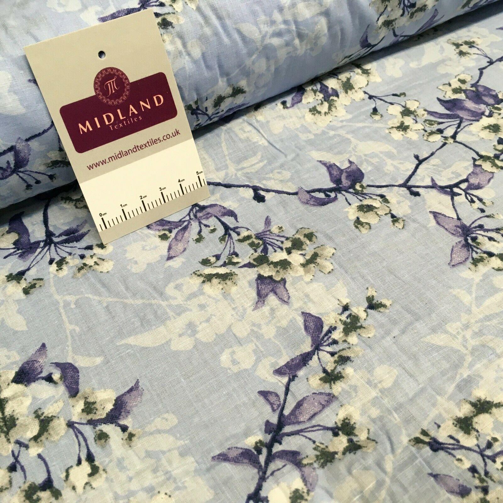 Floral Silky Soft 100% Cotton Lawn Dress Fabric M1560 Mtex