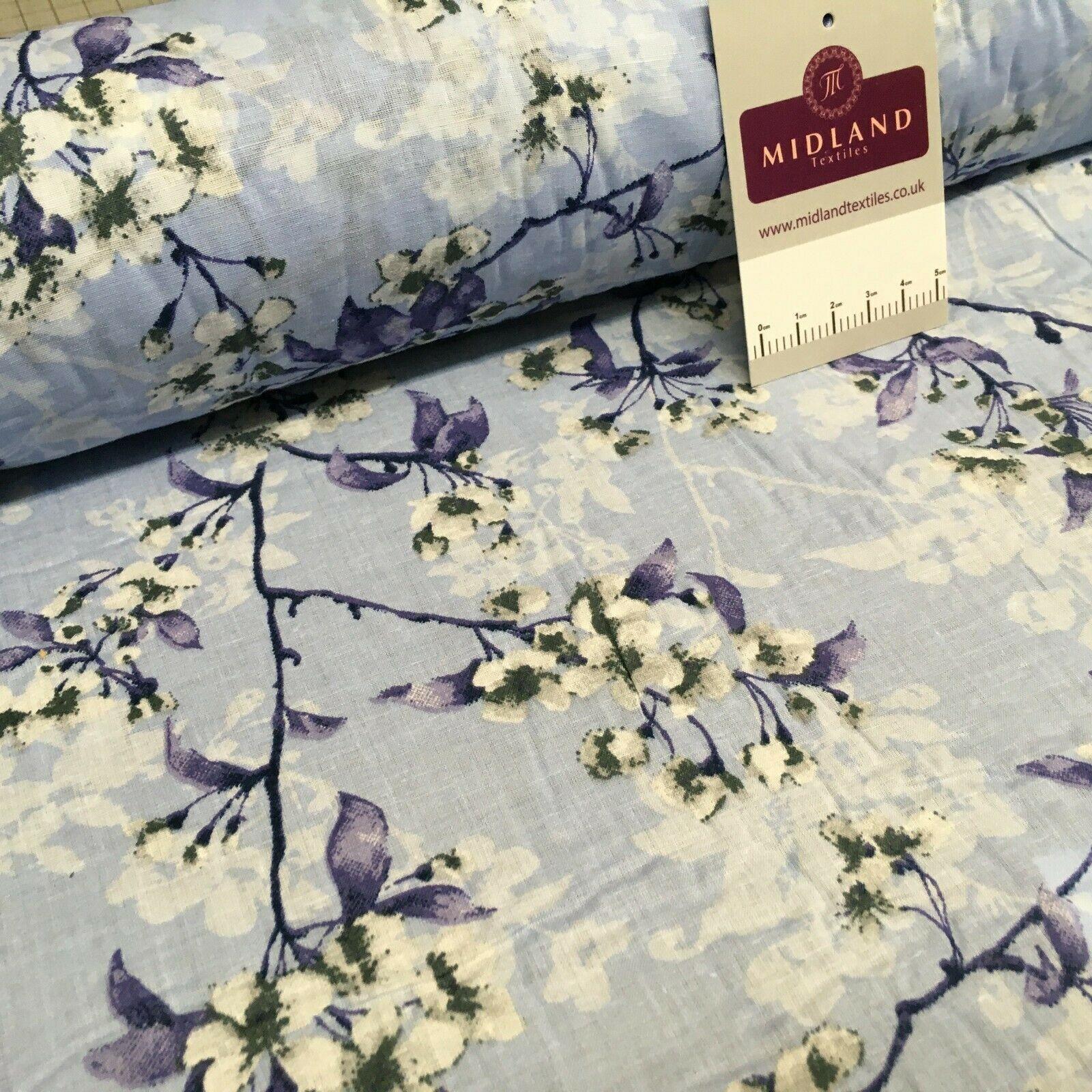 Floral Silky Soft 100% Cotton Lawn Dress Fabric M1560 Mtex