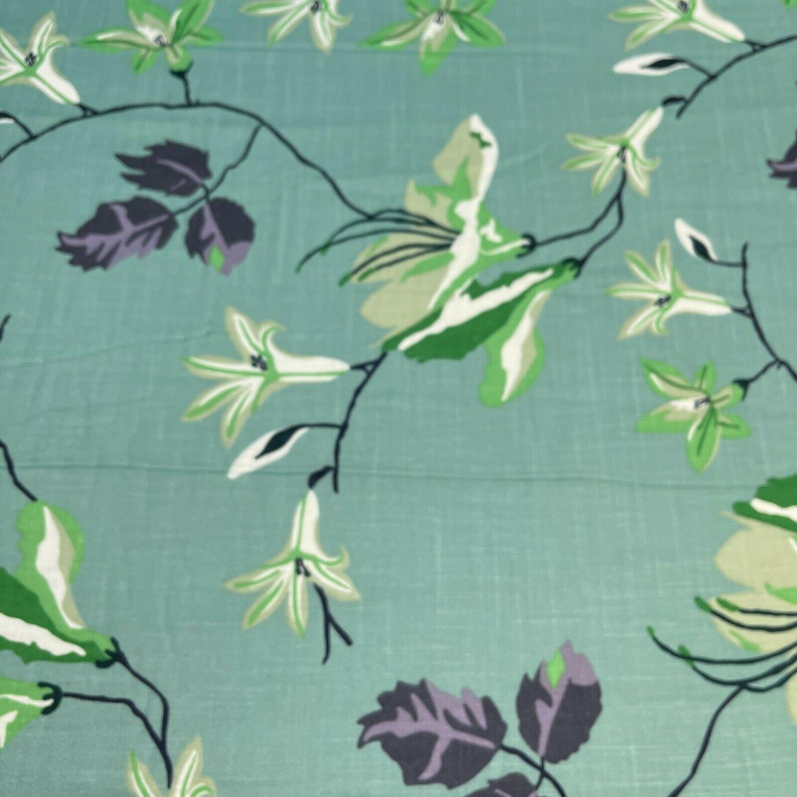 Large Floral Linen Rayon Dress Fabric M1574 Mtex