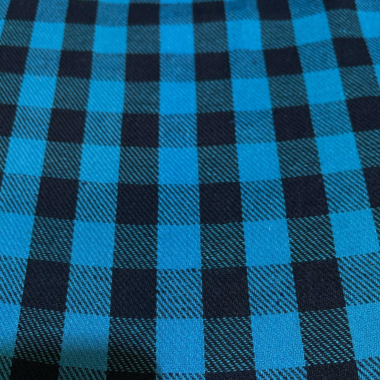 Soft Brushed Tartan Check Plaid Winceyette printed Fabric MA1580