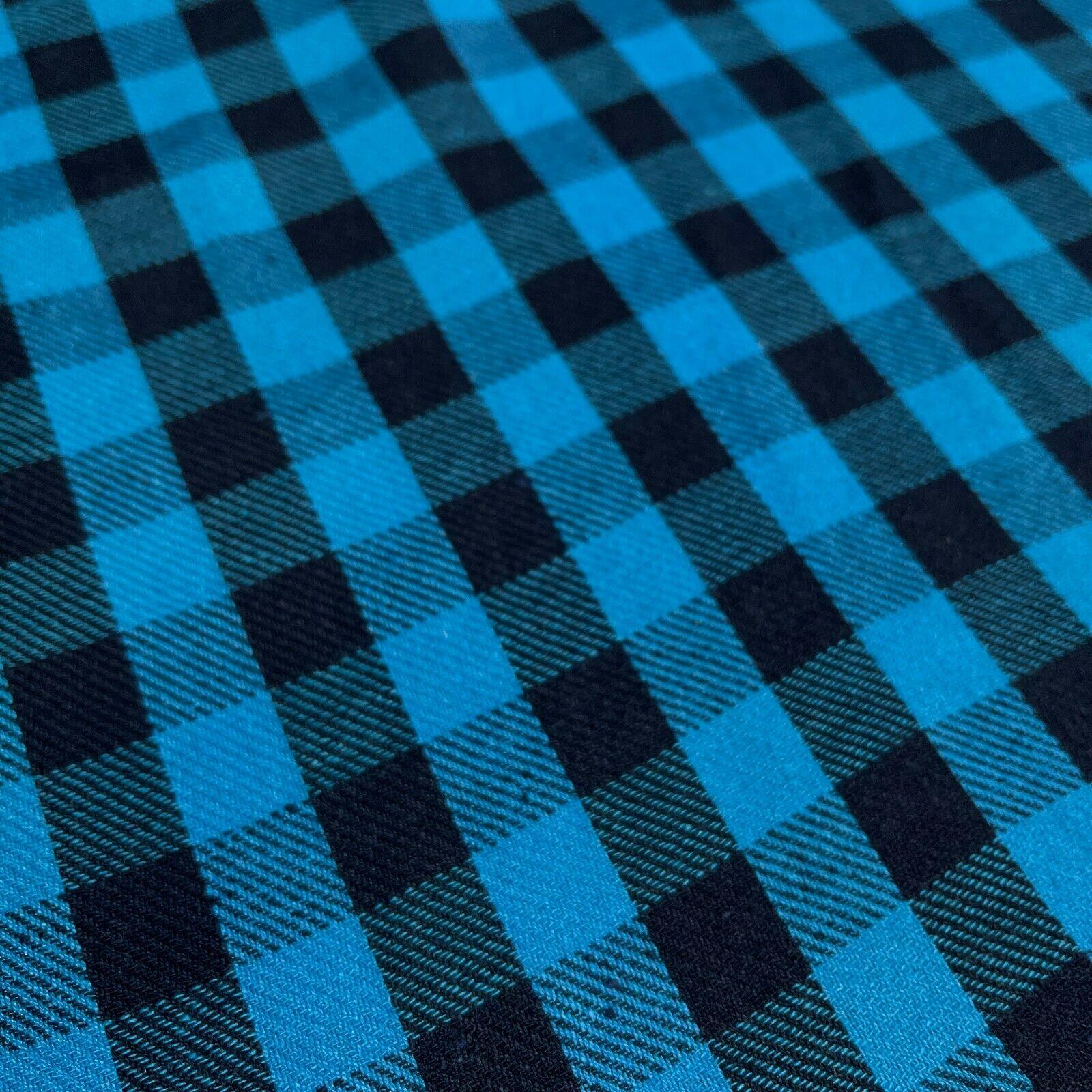 Soft Brushed Tartan Check Plaid Winceyette printed Fabric MA1580