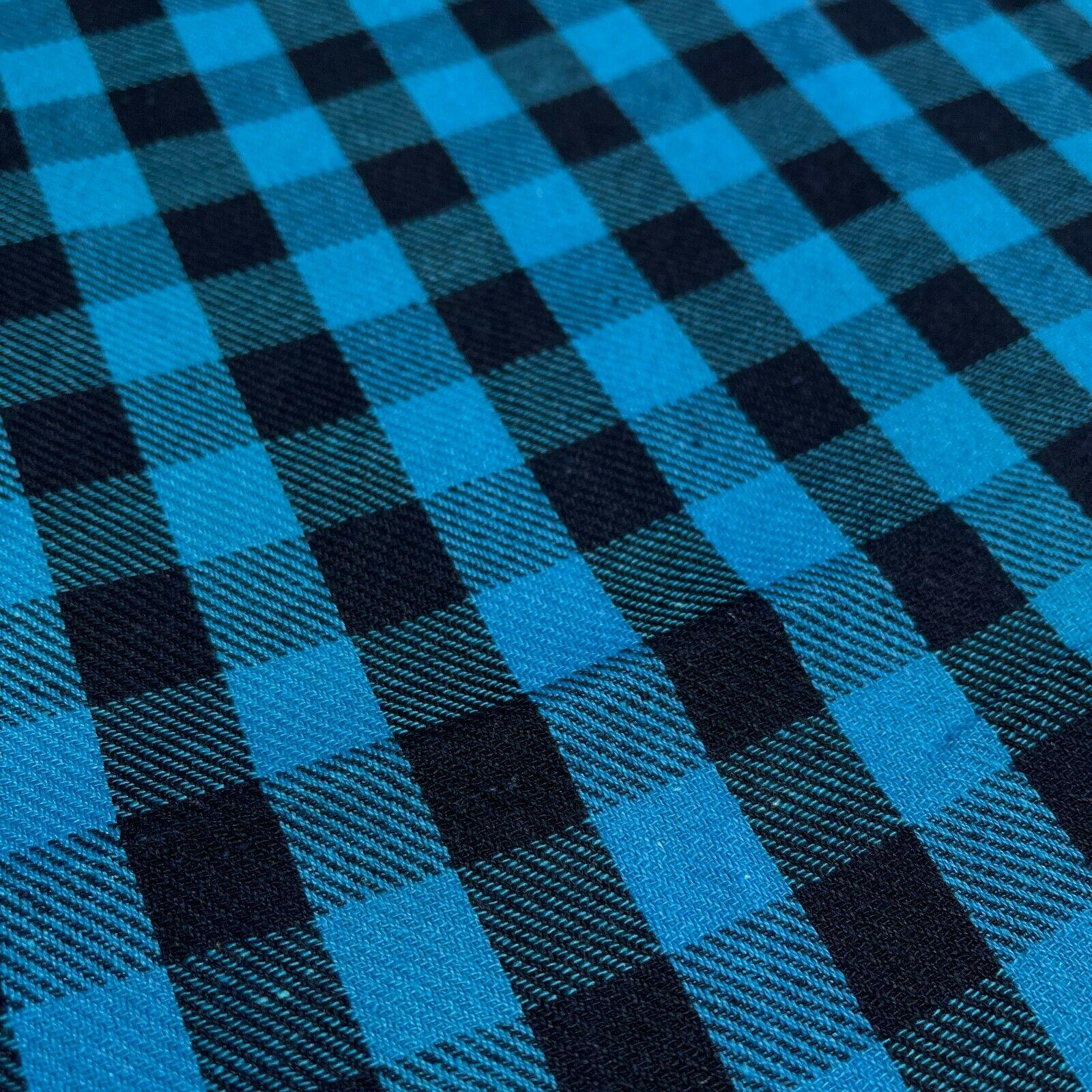 Soft Brushed Tartan Check Plaid Winceyette printed Fabric MA1580