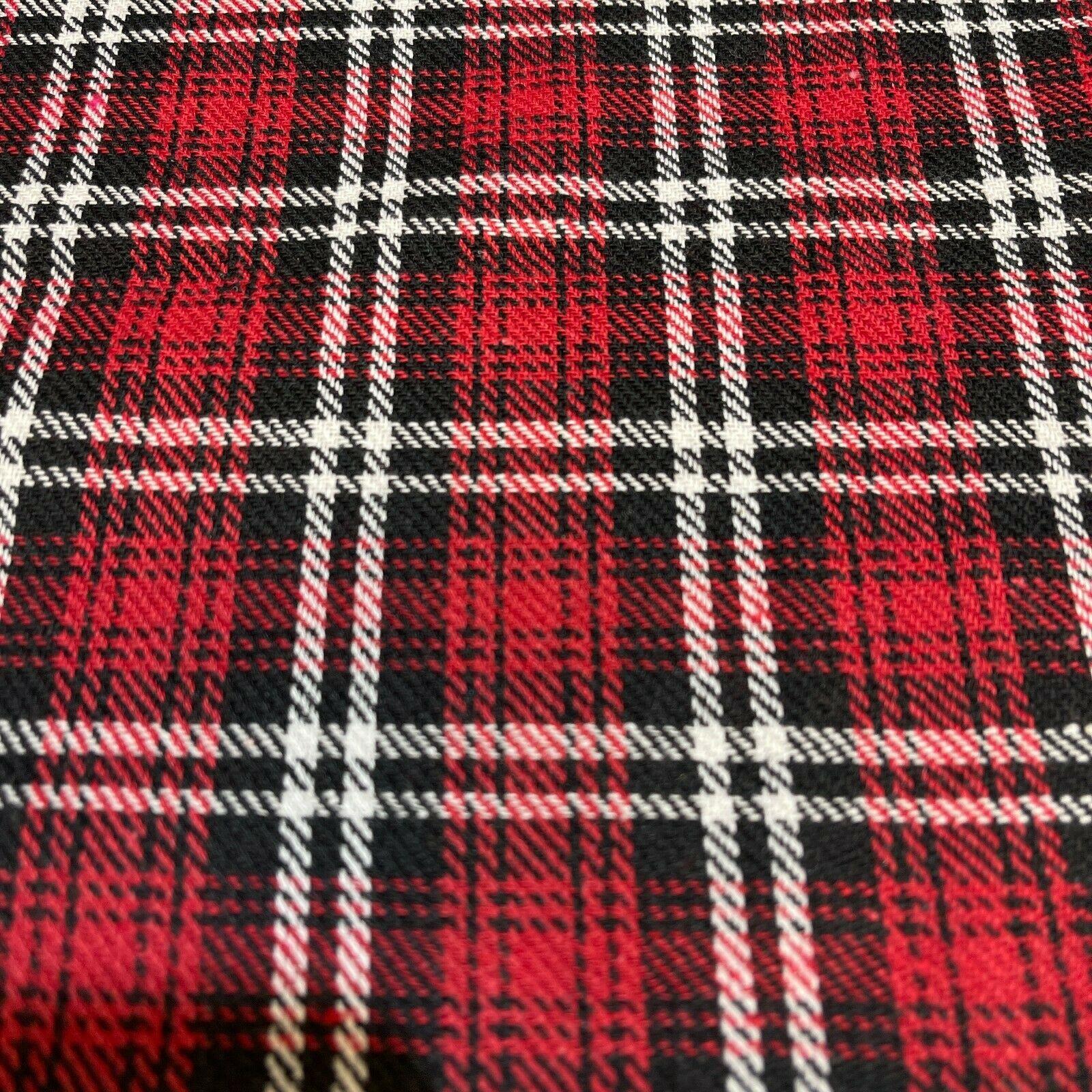 Soft Brushed Tartan Check Plaid Winceyette printed Fabric MA1580