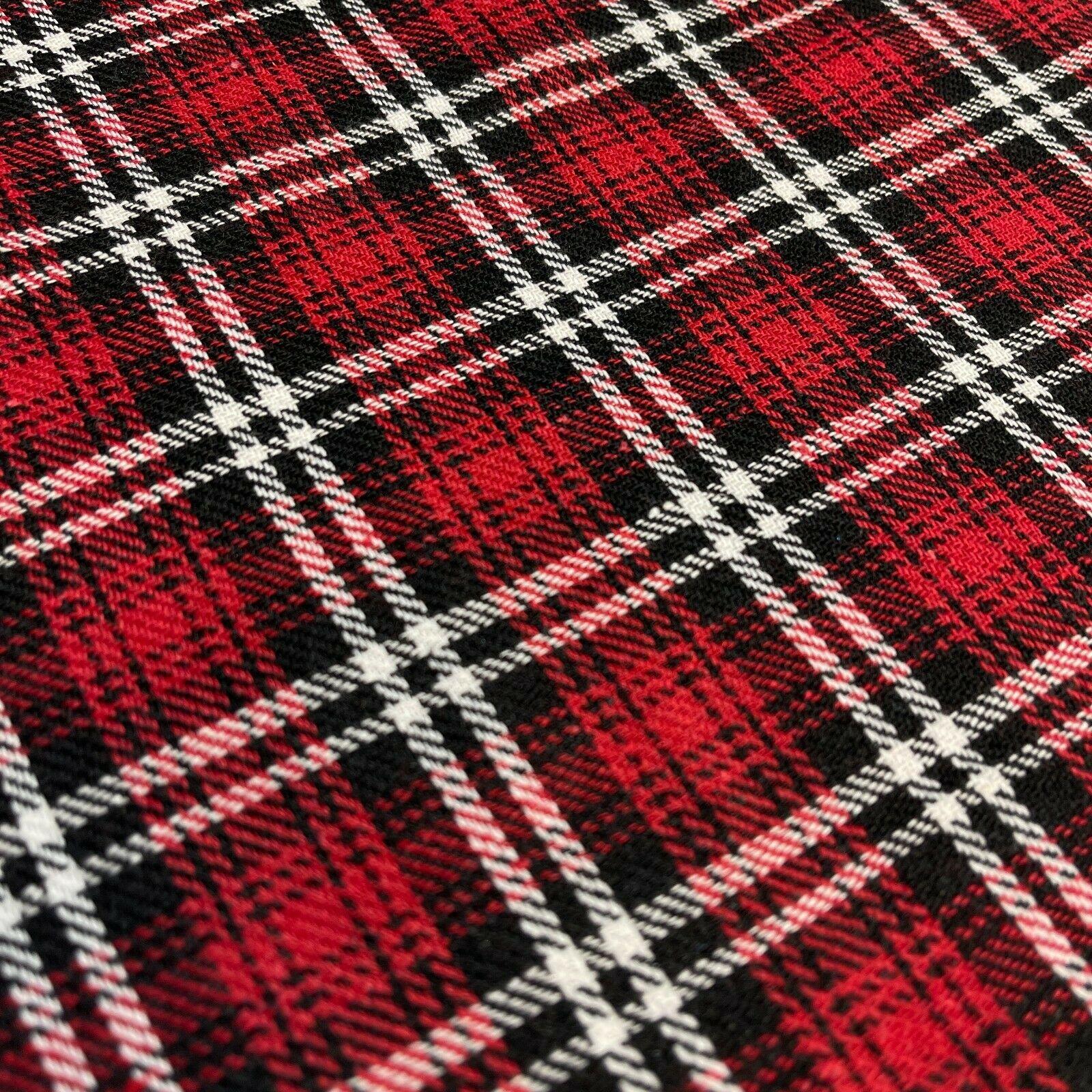 Soft Brushed Tartan Check Plaid Winceyette printed Fabric MA1580