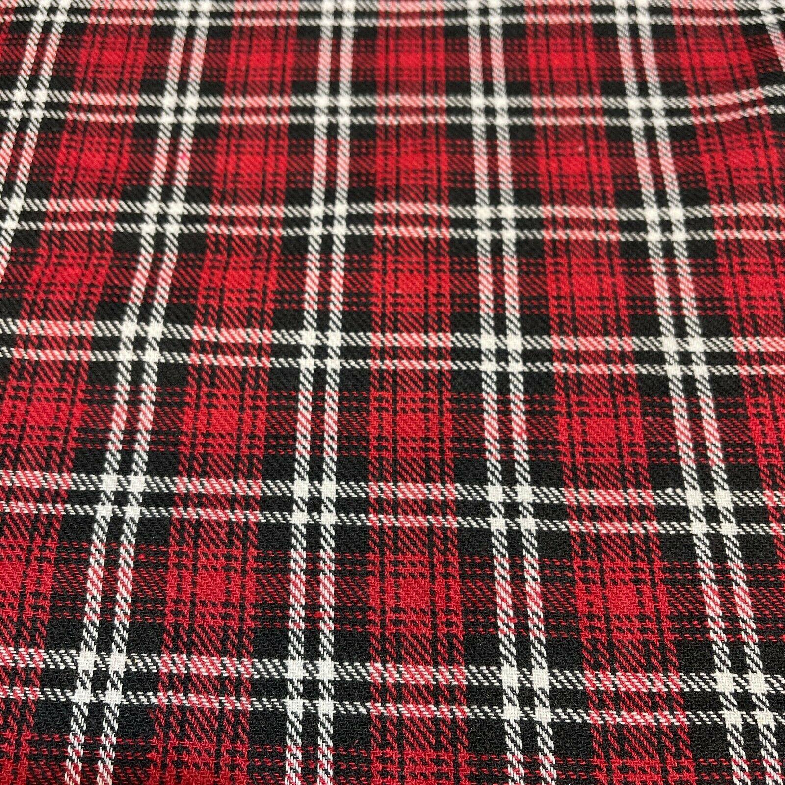 Soft Brushed Tartan Check Plaid Winceyette printed Fabric MA1580