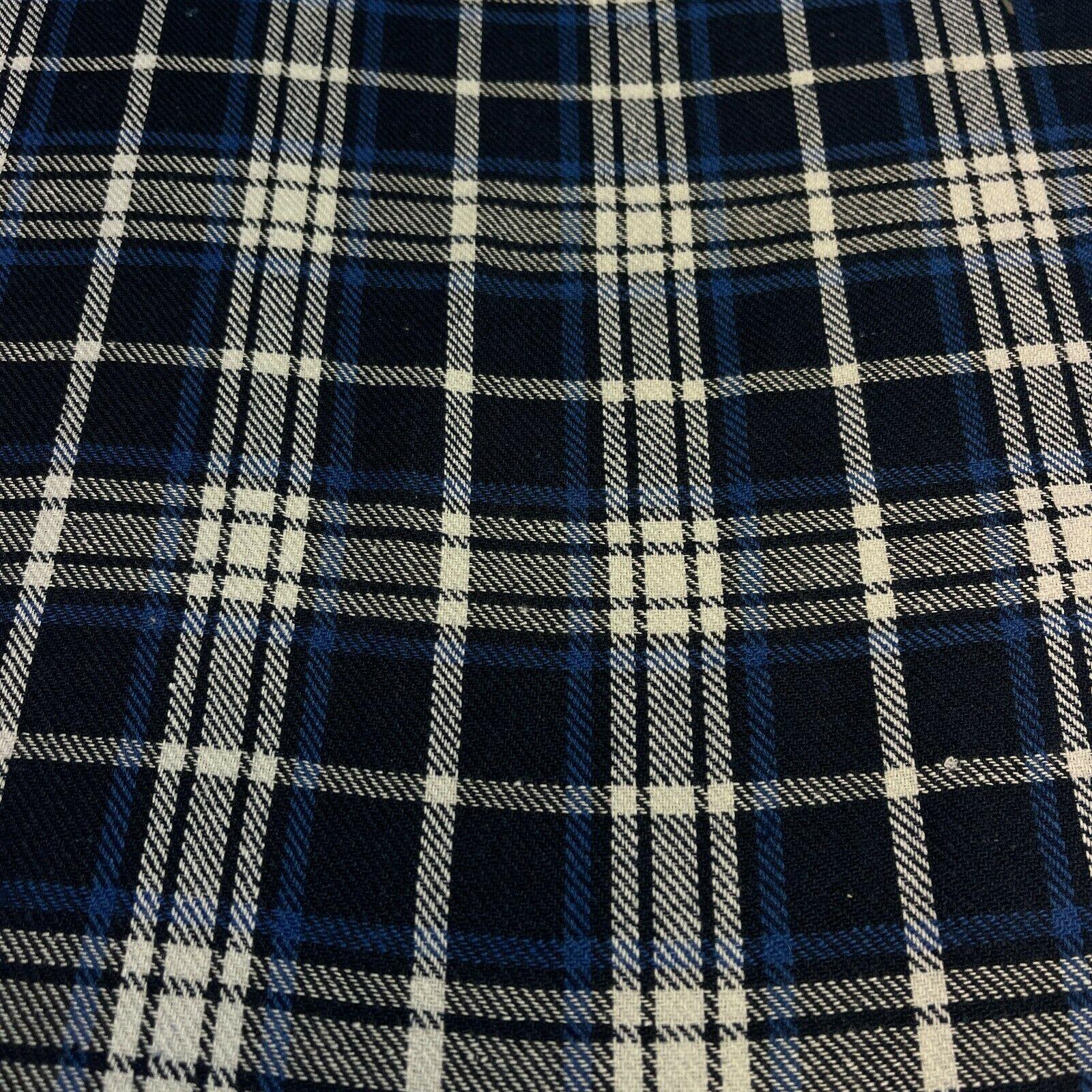 Soft Brushed Tartan Check Plaid Winceyette printed Fabric MA1580
