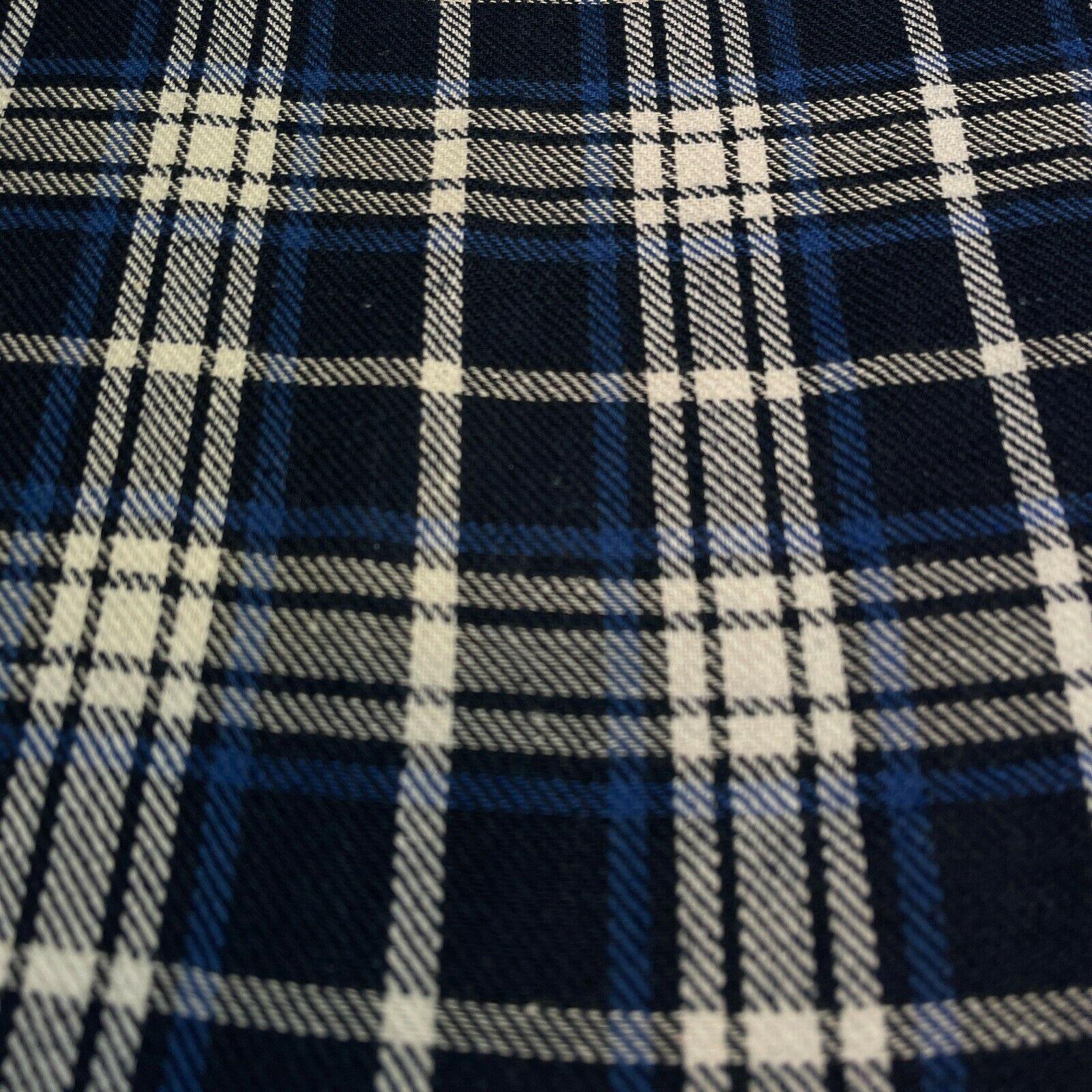 Soft Brushed Tartan Check Plaid Winceyette printed Fabric MA1580