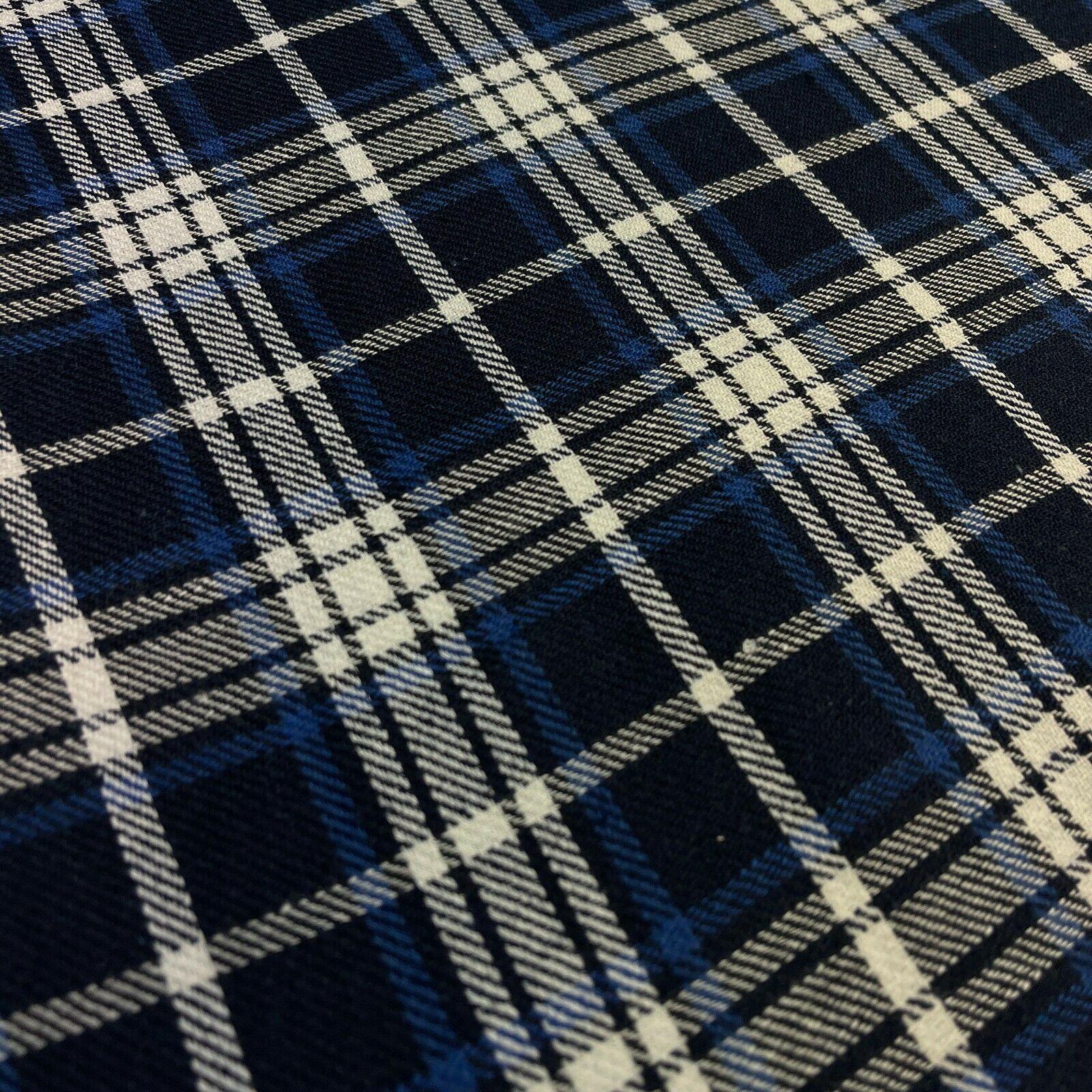Soft Brushed Tartan Check Plaid Winceyette printed Fabric MA1580
