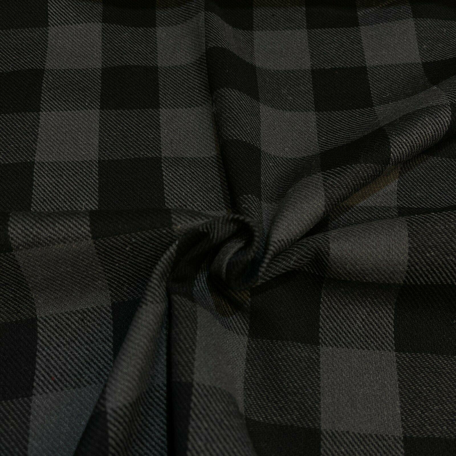 Soft Brushed Tartan Check Plaid Winceyette printed Fabric MA1580