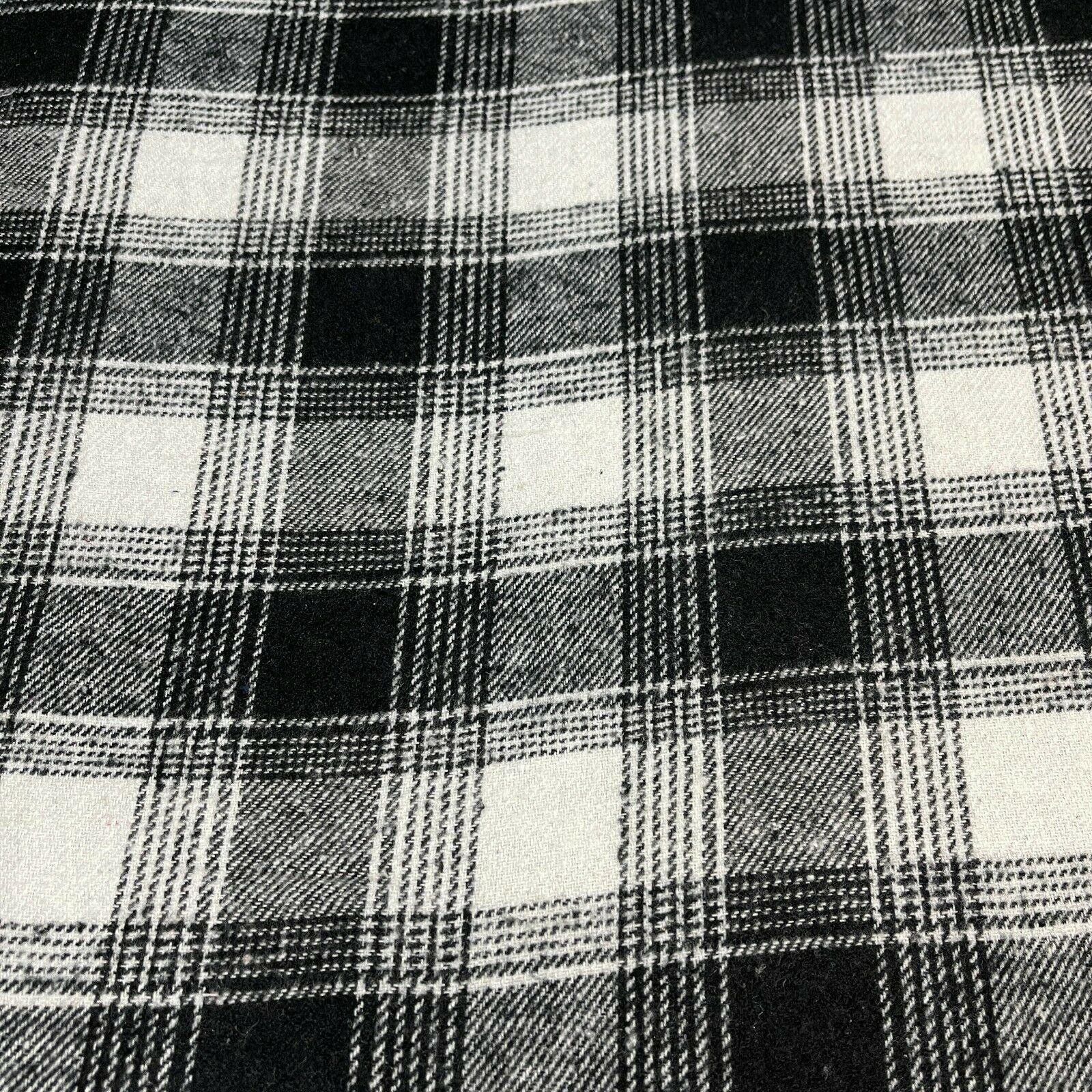 Soft Brushed Tartan Check Plaid Winceyette printed Fabric MA1580