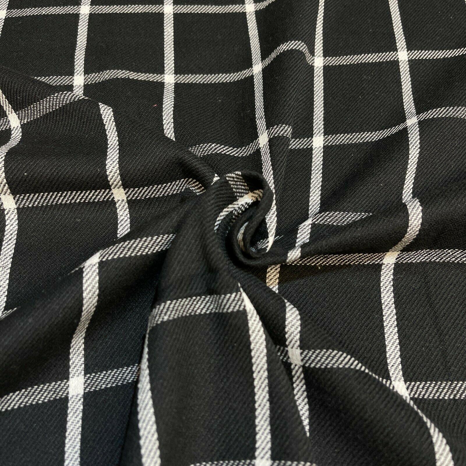 Soft Brushed Tartan Check Plaid Winceyette printed Fabric MA1580