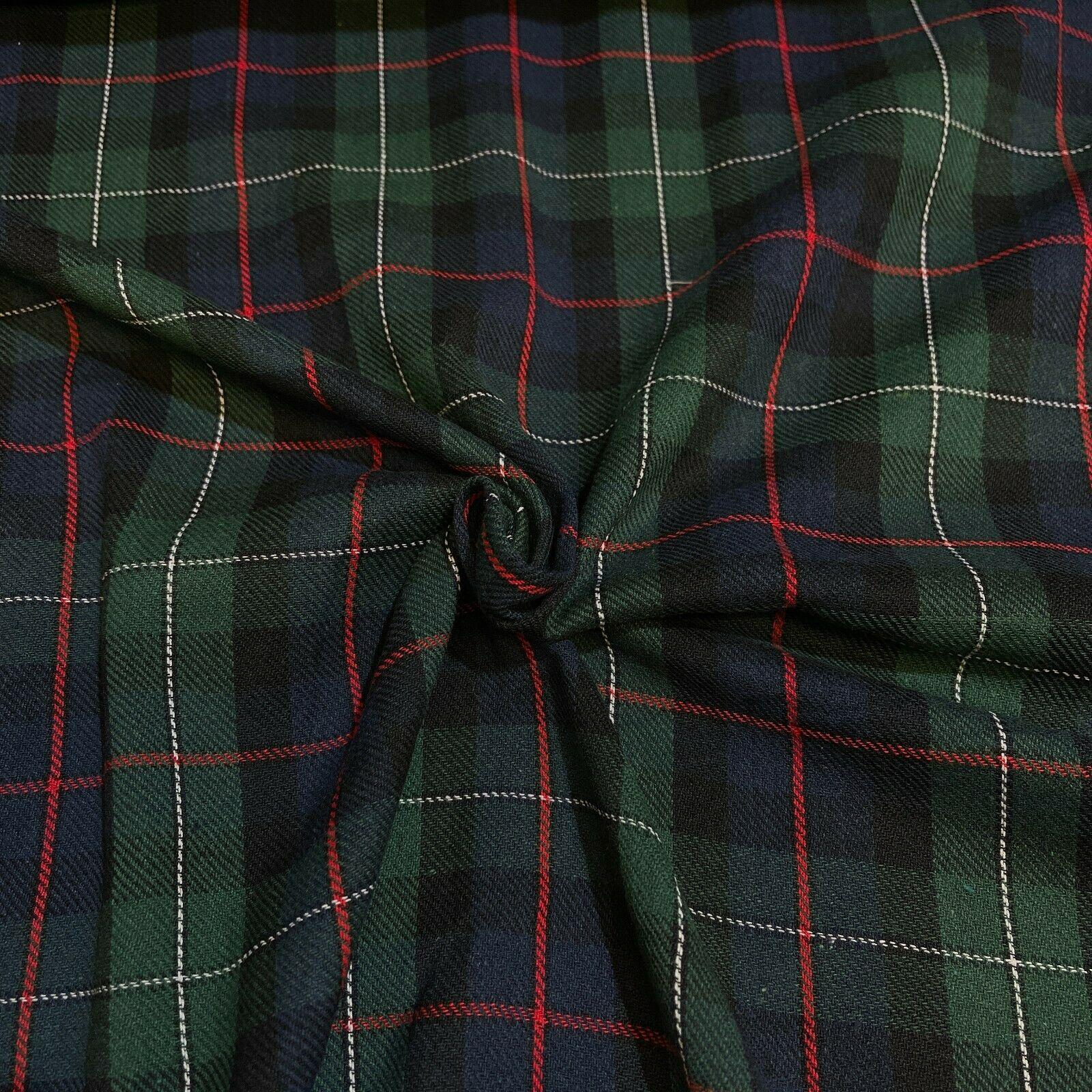 Soft Brushed Tartan Check Plaid Winceyette printed Fabric MA1580