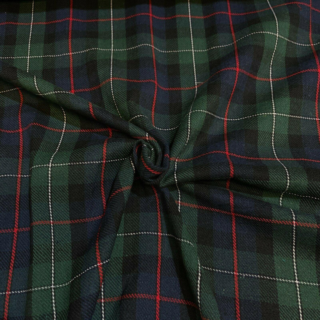 Soft Brushed Tartan Check Plaid Winceyette printed Fabric MA1580