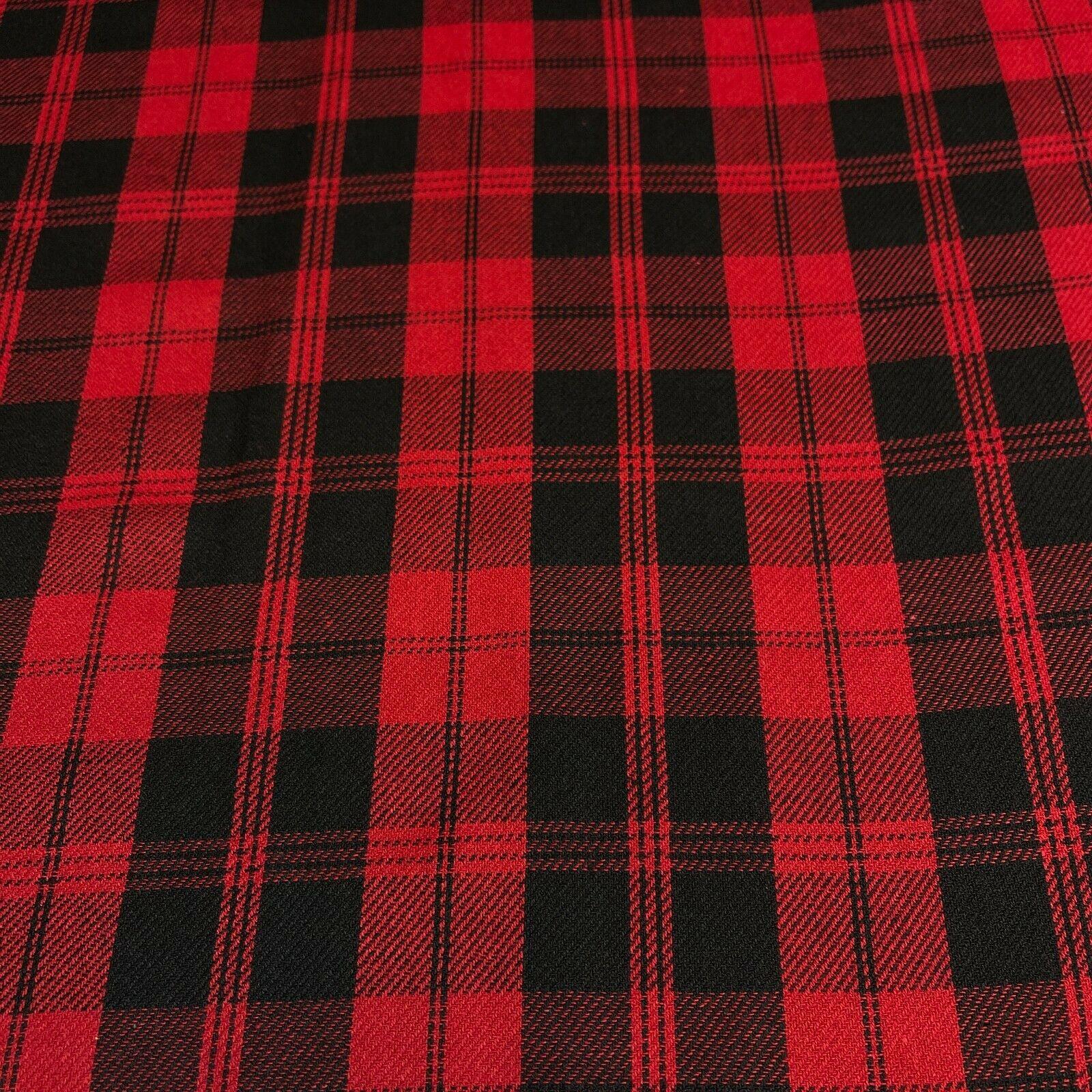 Soft Brushed Tartan Check Plaid Winceyette printed Fabric MA1580