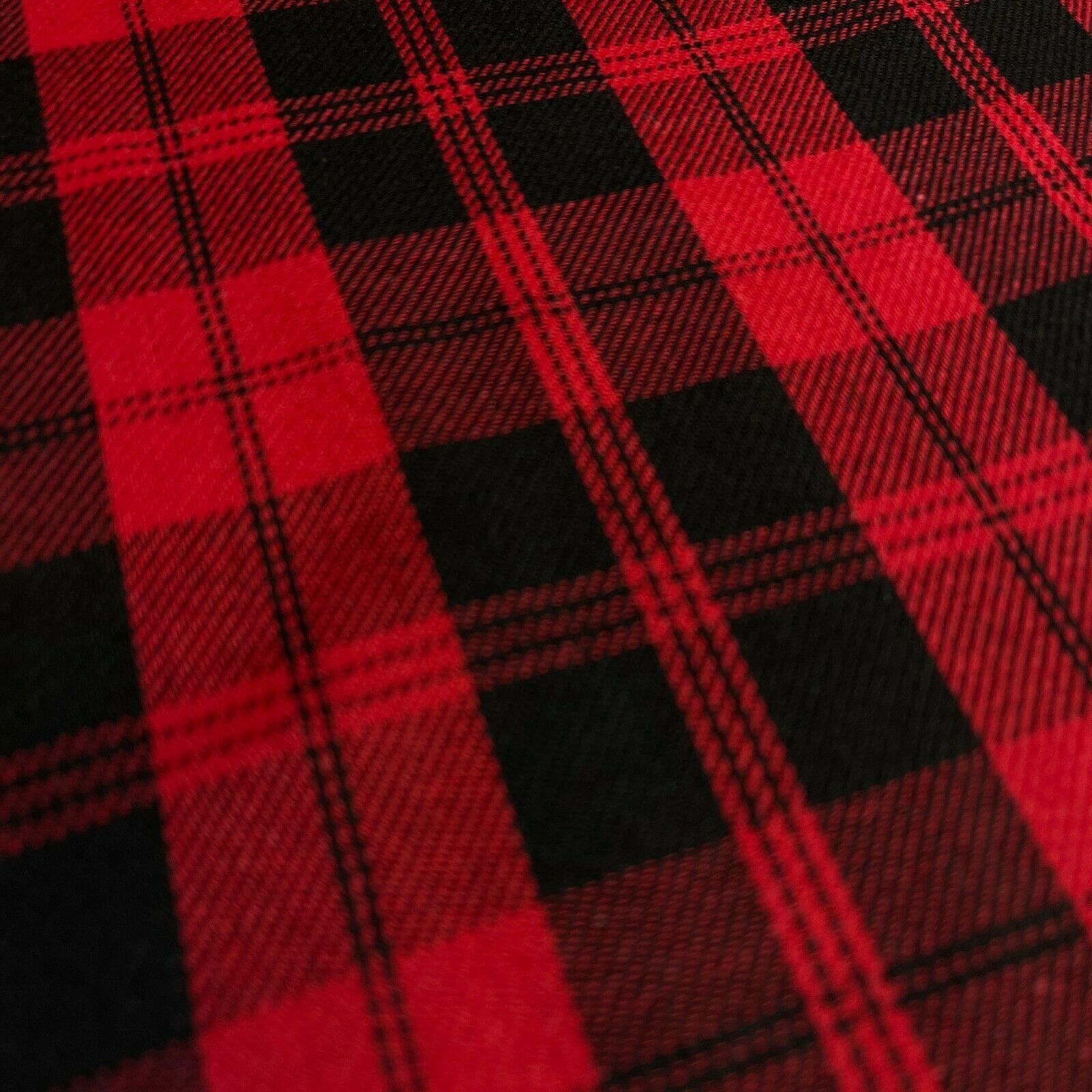 Soft Brushed Tartan Check Plaid Winceyette printed Fabric MA1580