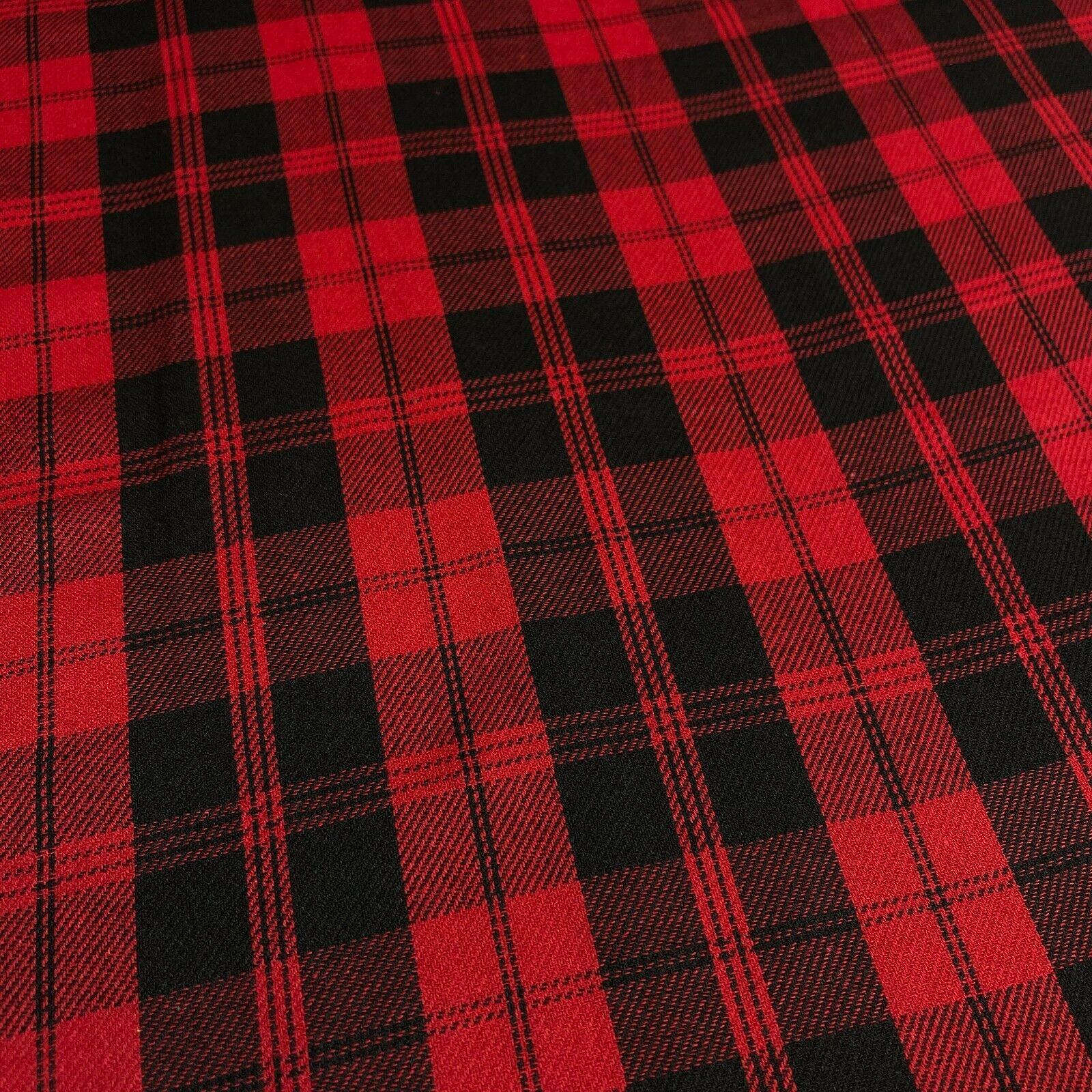 Soft Brushed Tartan Check Plaid Winceyette printed Fabric MA1580