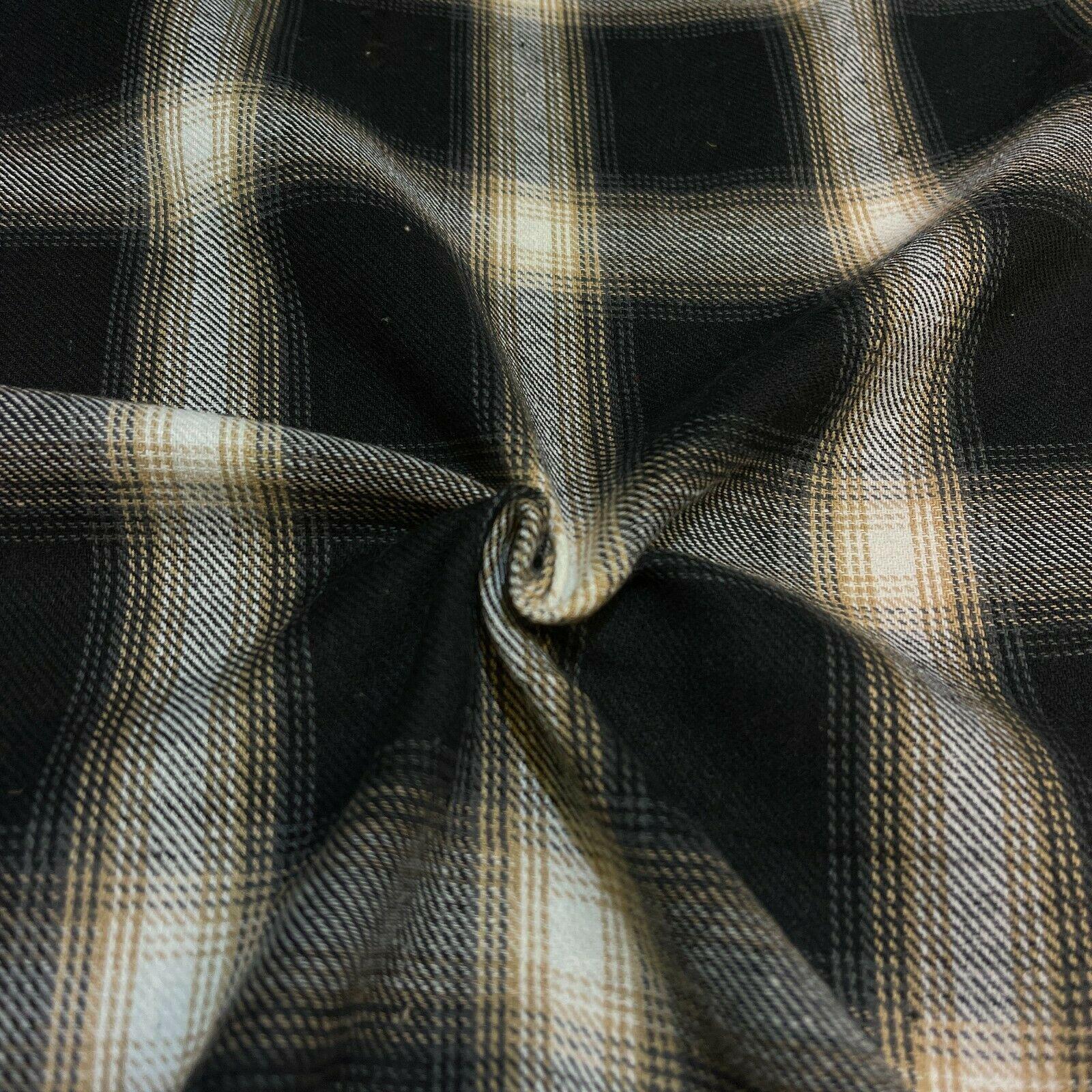 Soft Brushed Tartan Check Plaid Winceyette printed Fabric MA1580