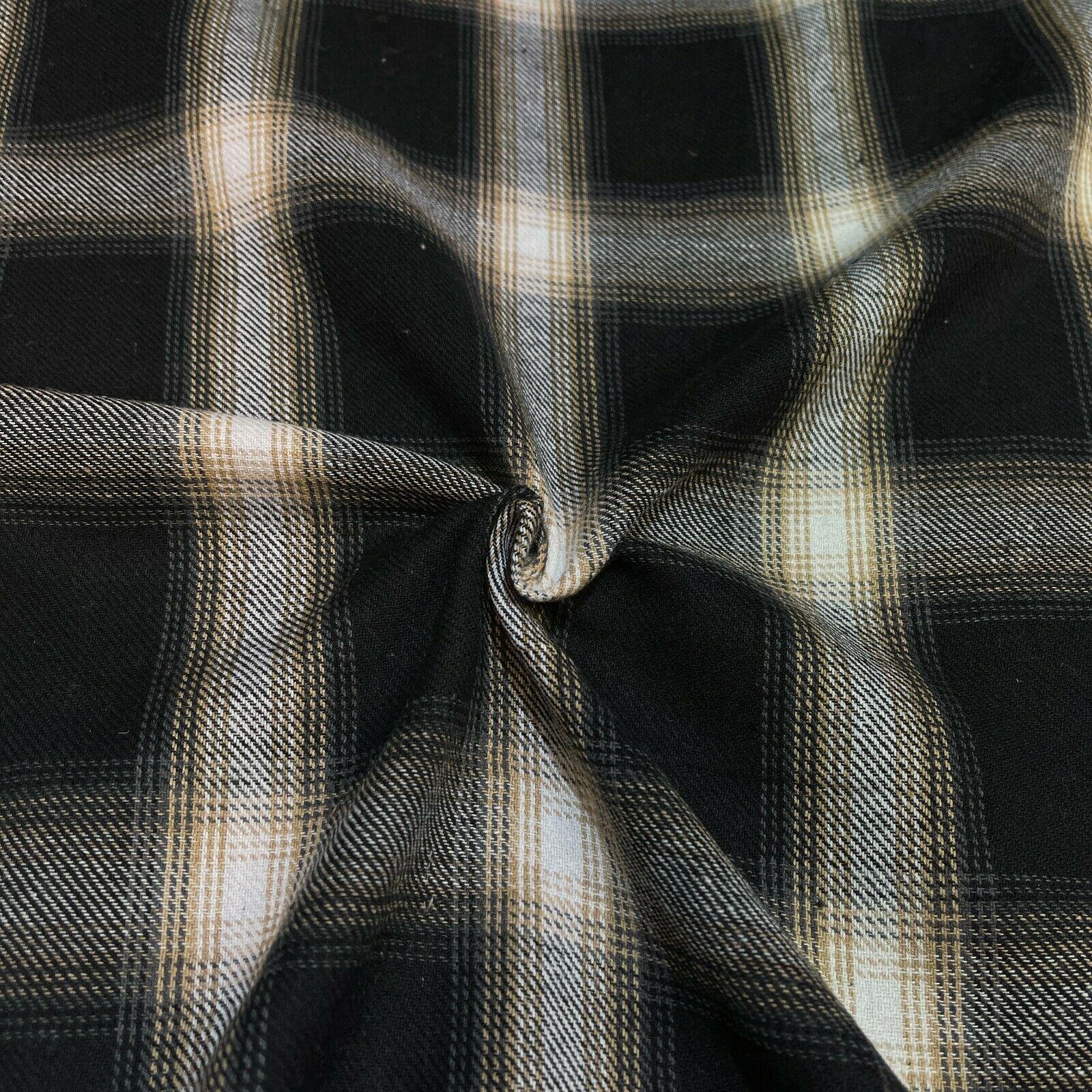 Soft Brushed Tartan Check Plaid Winceyette printed Fabric MA1580