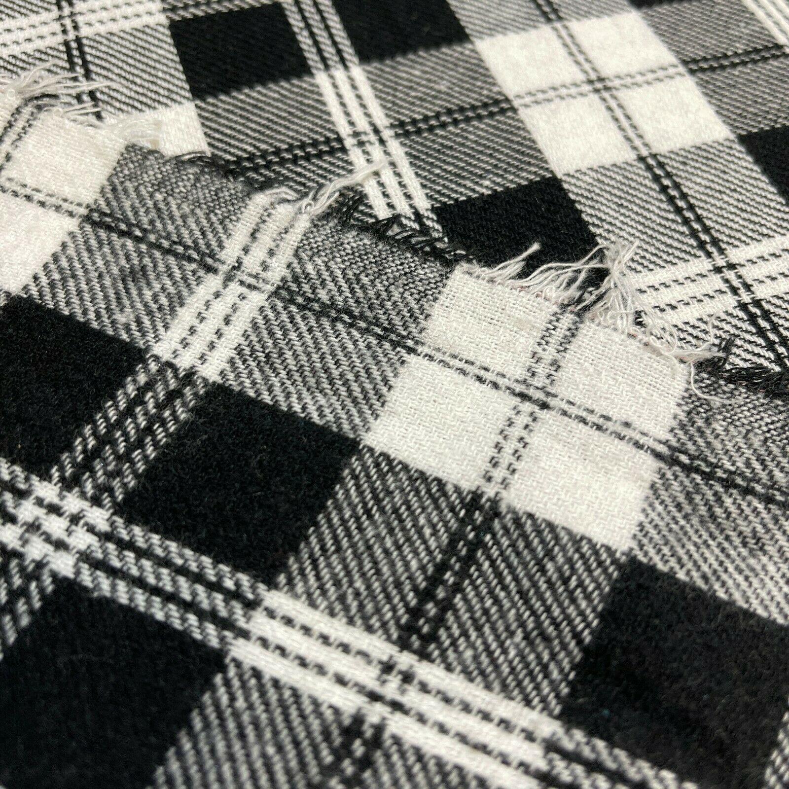 Soft Brushed Tartan Check Plaid Winceyette printed Fabric MA1580