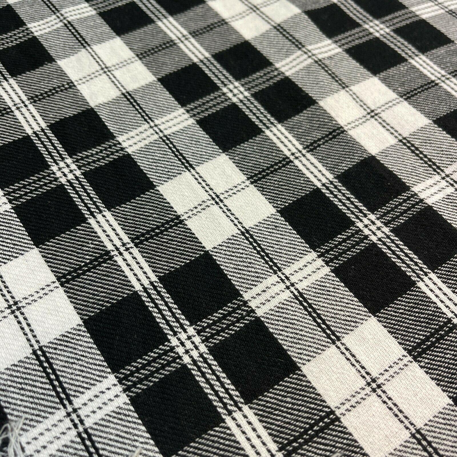 Soft Brushed Tartan Check Plaid Winceyette printed Fabric MA1580