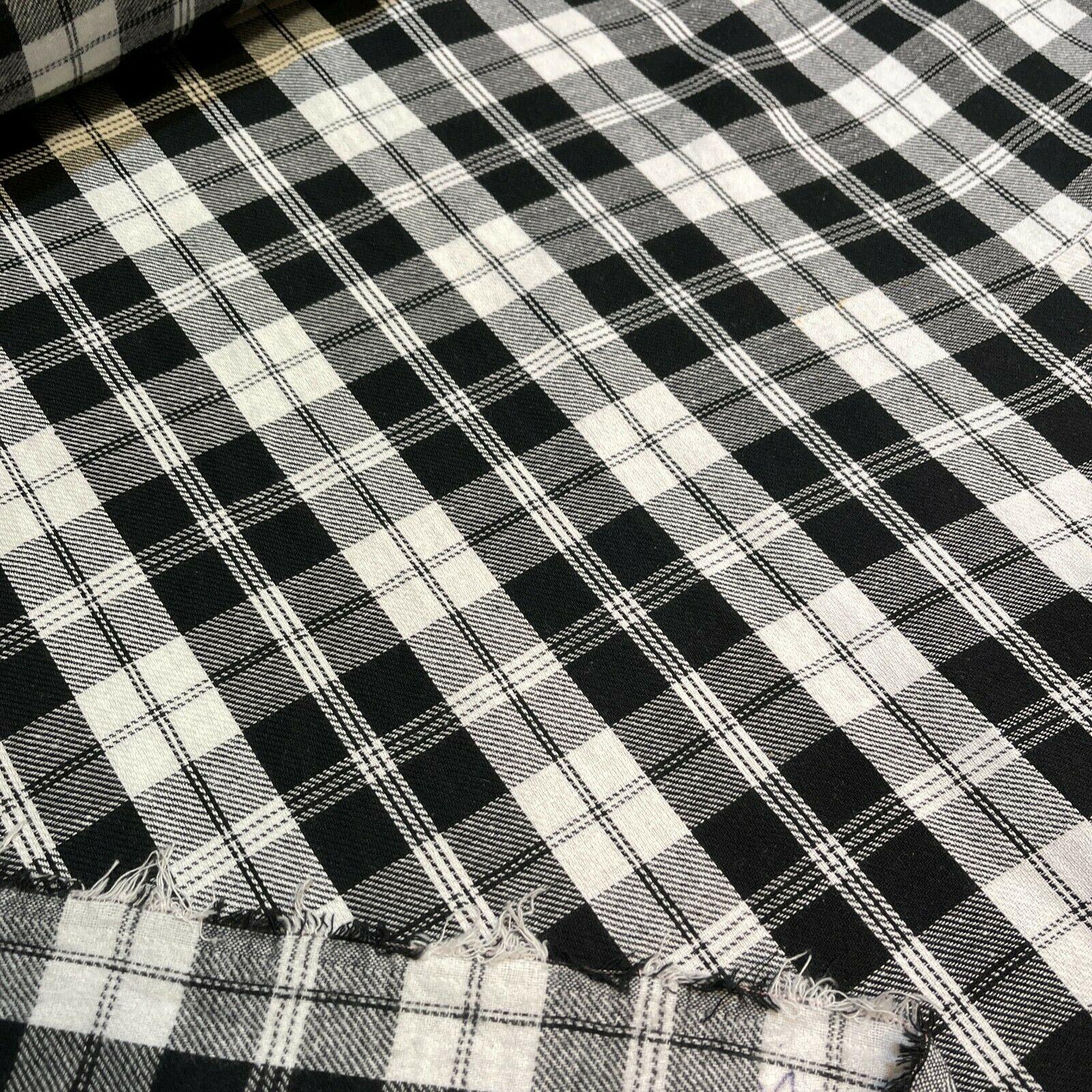 Soft Brushed Tartan Check Plaid Winceyette printed Fabric MA1580