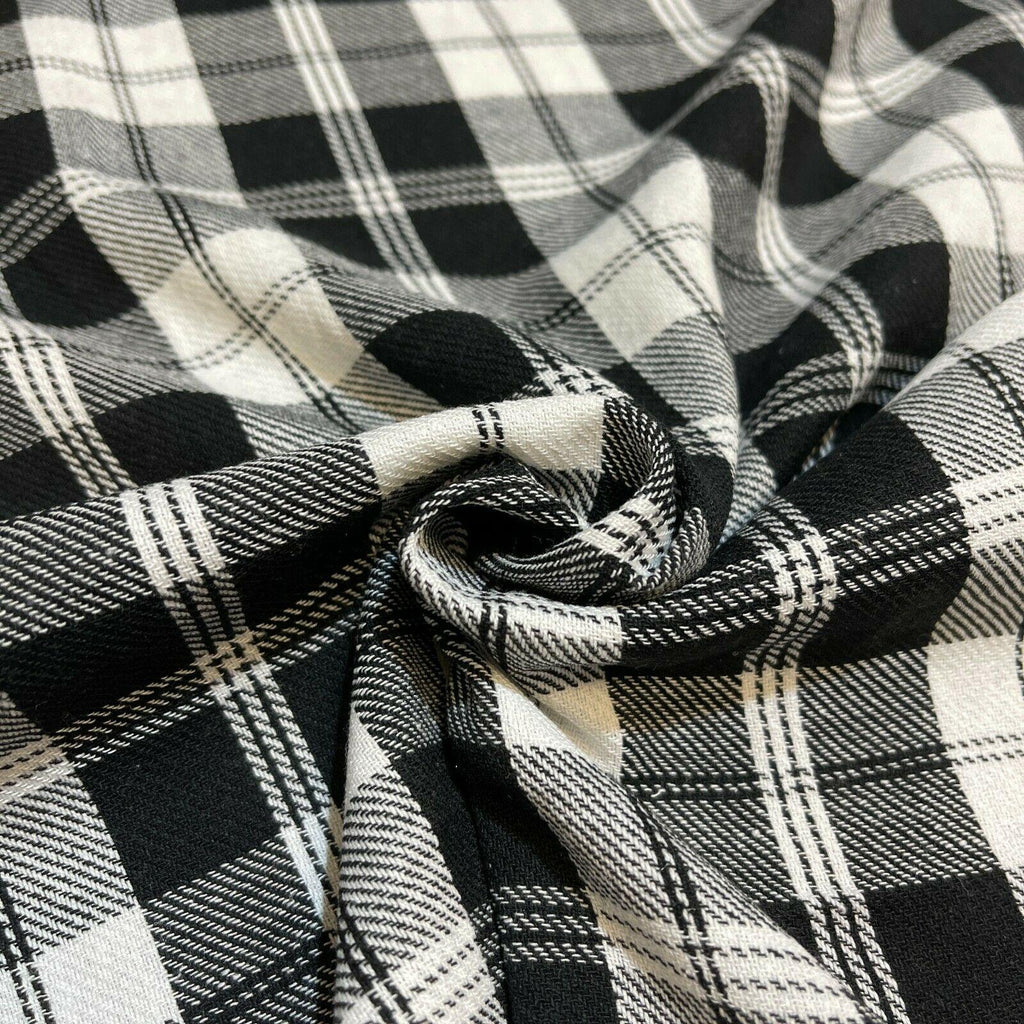 Soft Brushed Tartan Check Plaid Winceyette printed Fabric MA1580