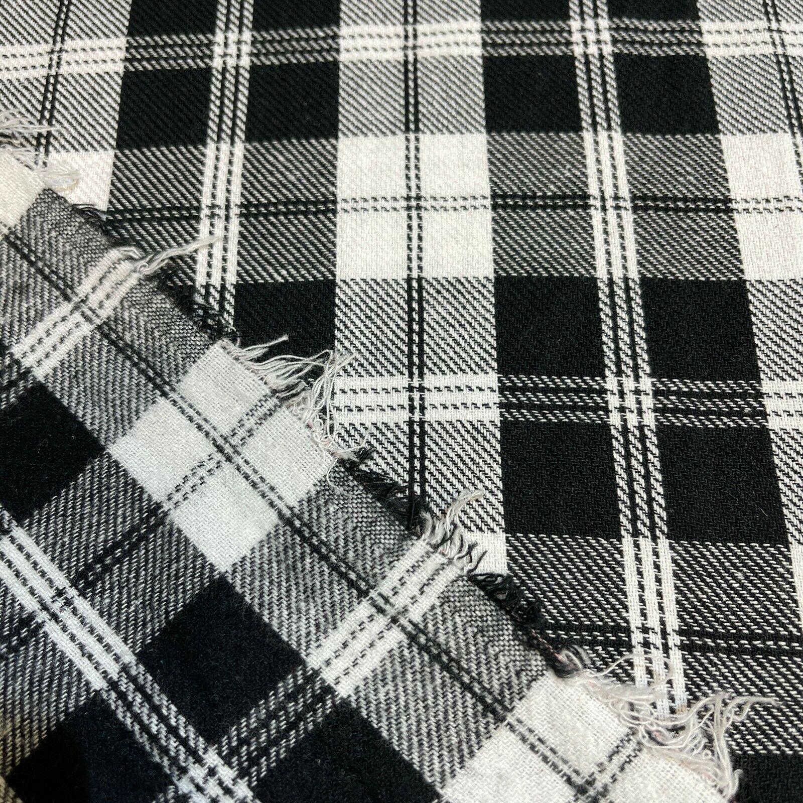 Soft Brushed Tartan Check Plaid Winceyette printed Fabric MA1580