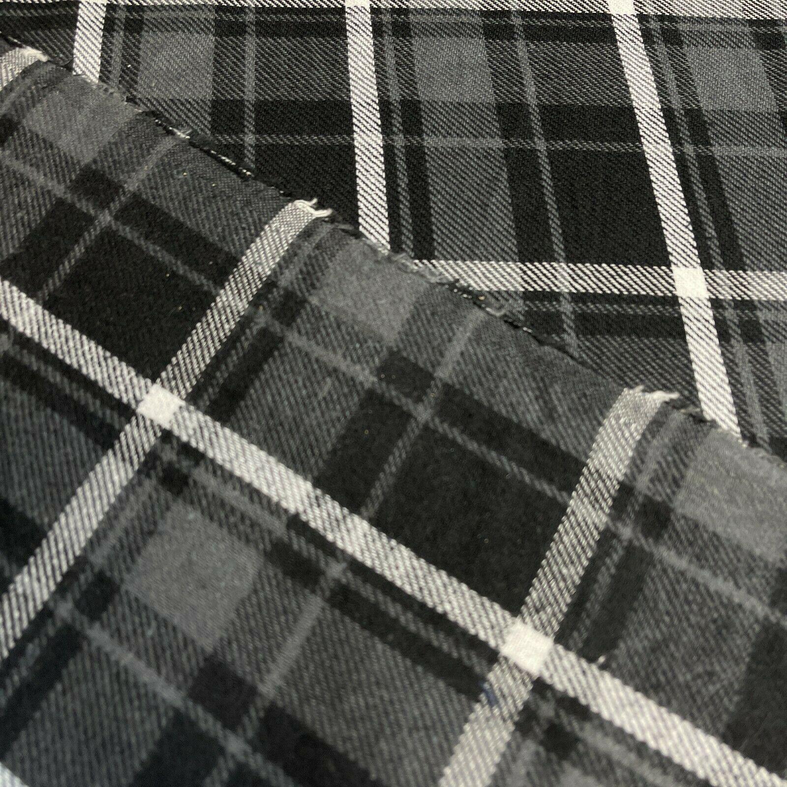 Soft Brushed Tartan Check Plaid Winceyette printed Fabric MA1580