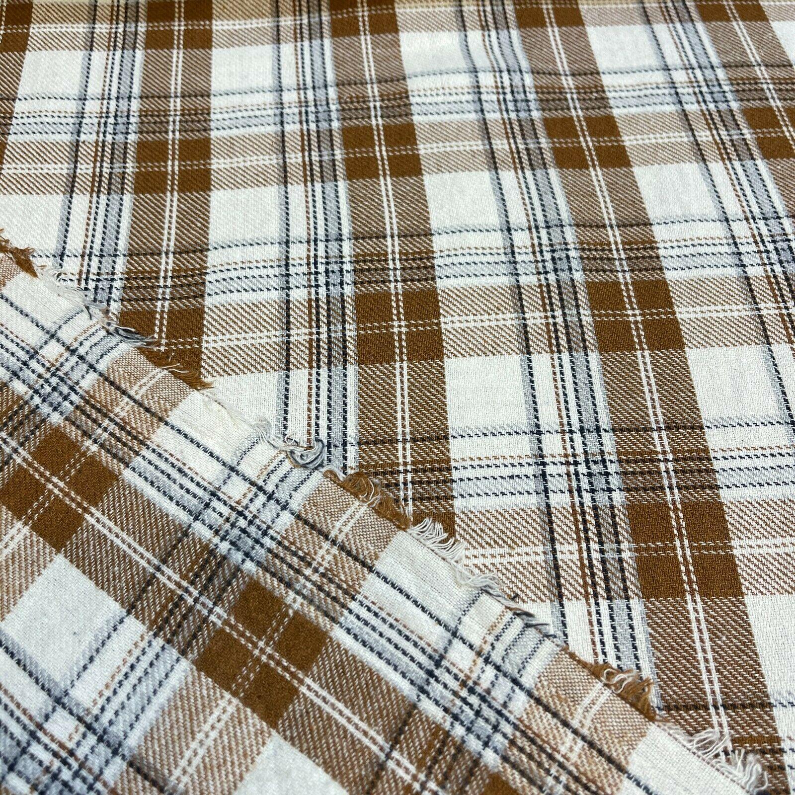 Soft Brushed Tartan Check Plaid Winceyette printed Fabric MA1580