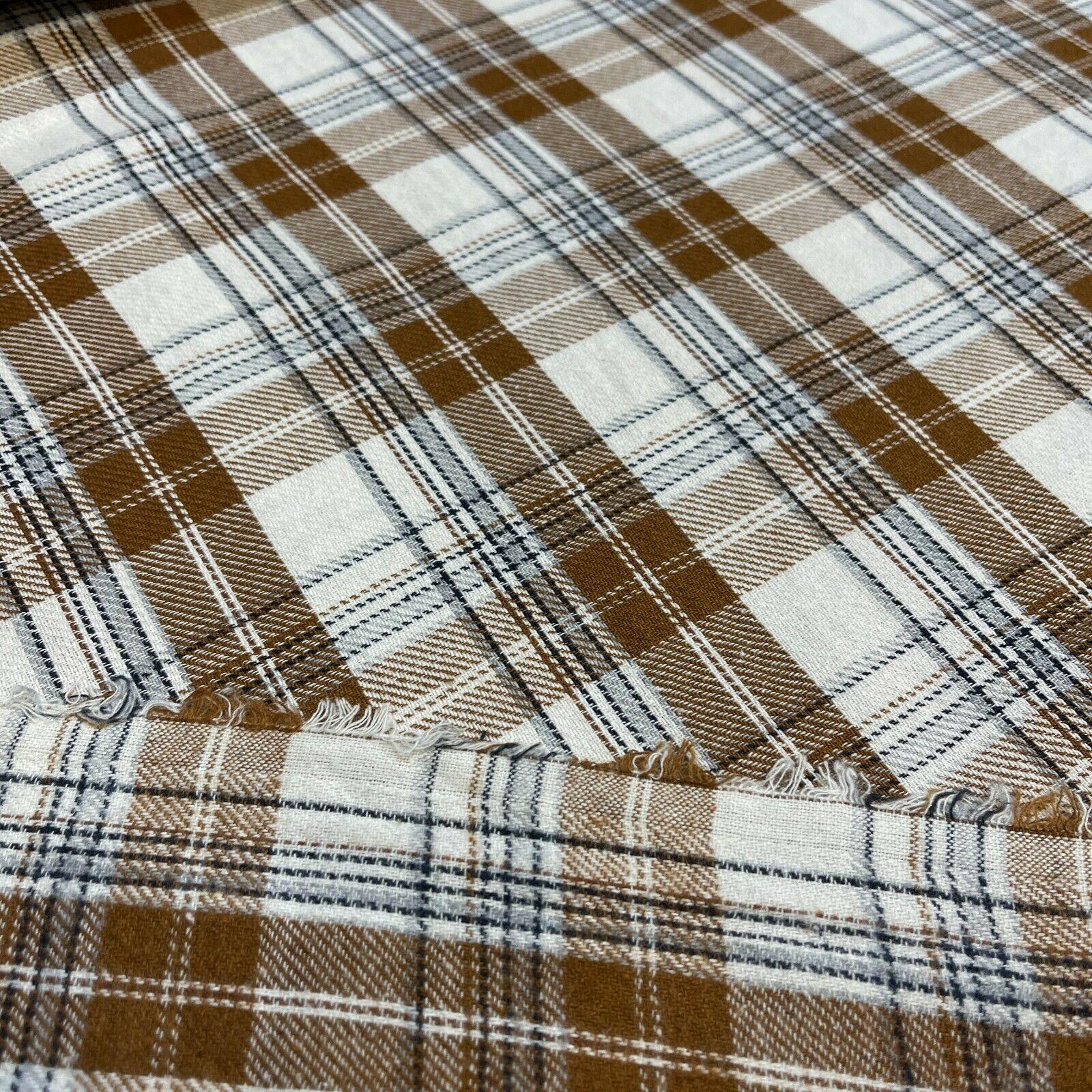 Soft Brushed Tartan Check Plaid Winceyette printed Fabric MA1580