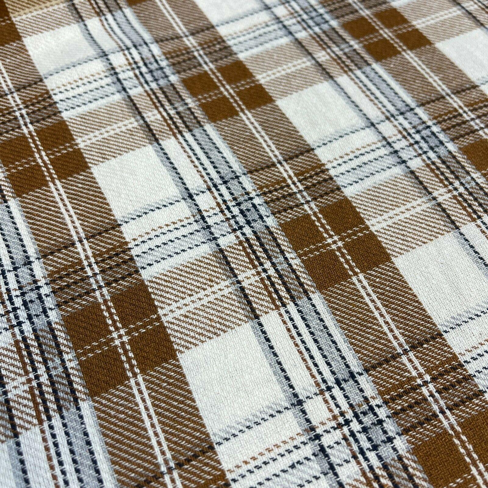 Soft Brushed Tartan Check Plaid Winceyette printed Fabric MA1580