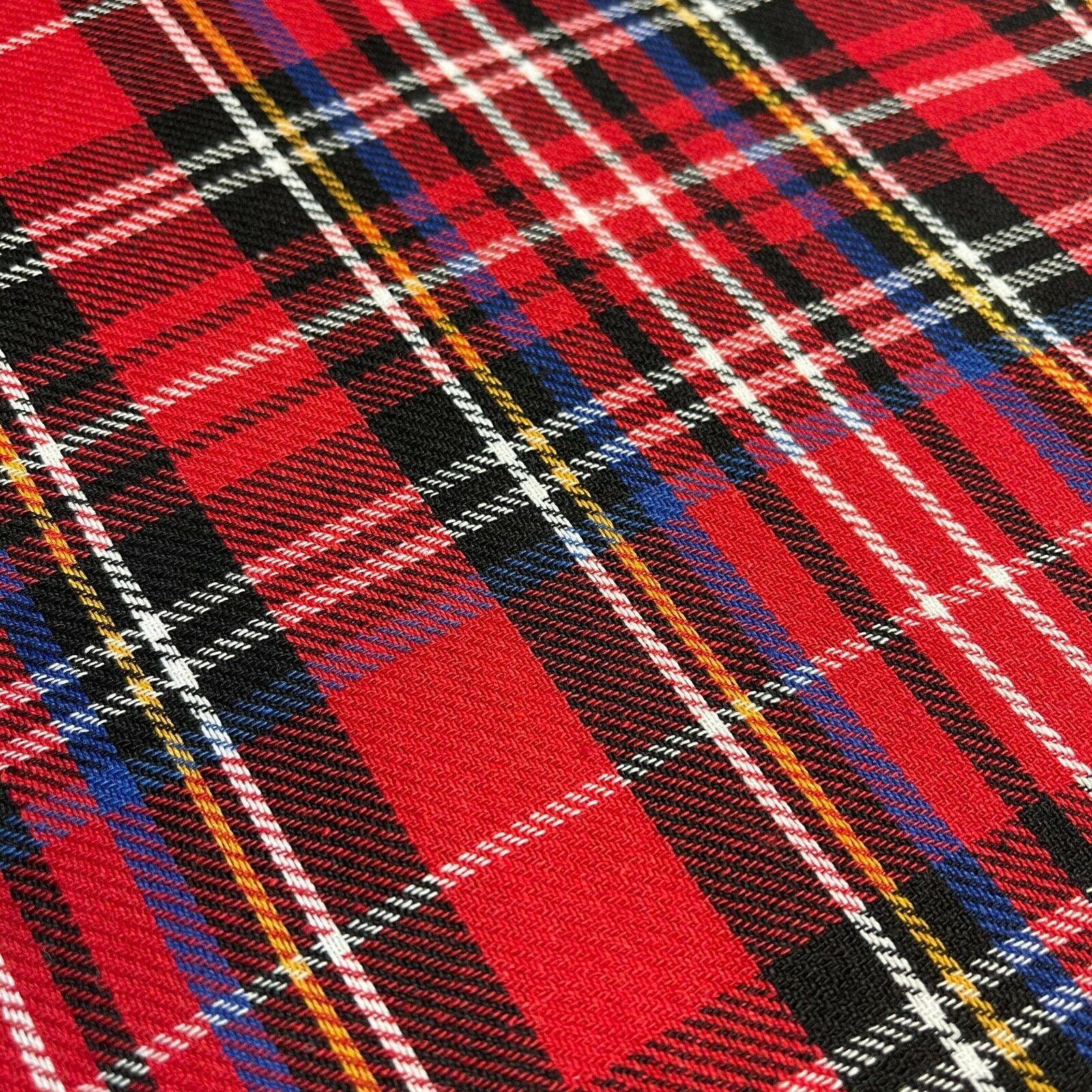 Soft Brushed Tartan Check Plaid Winceyette printed Fabric MA1580