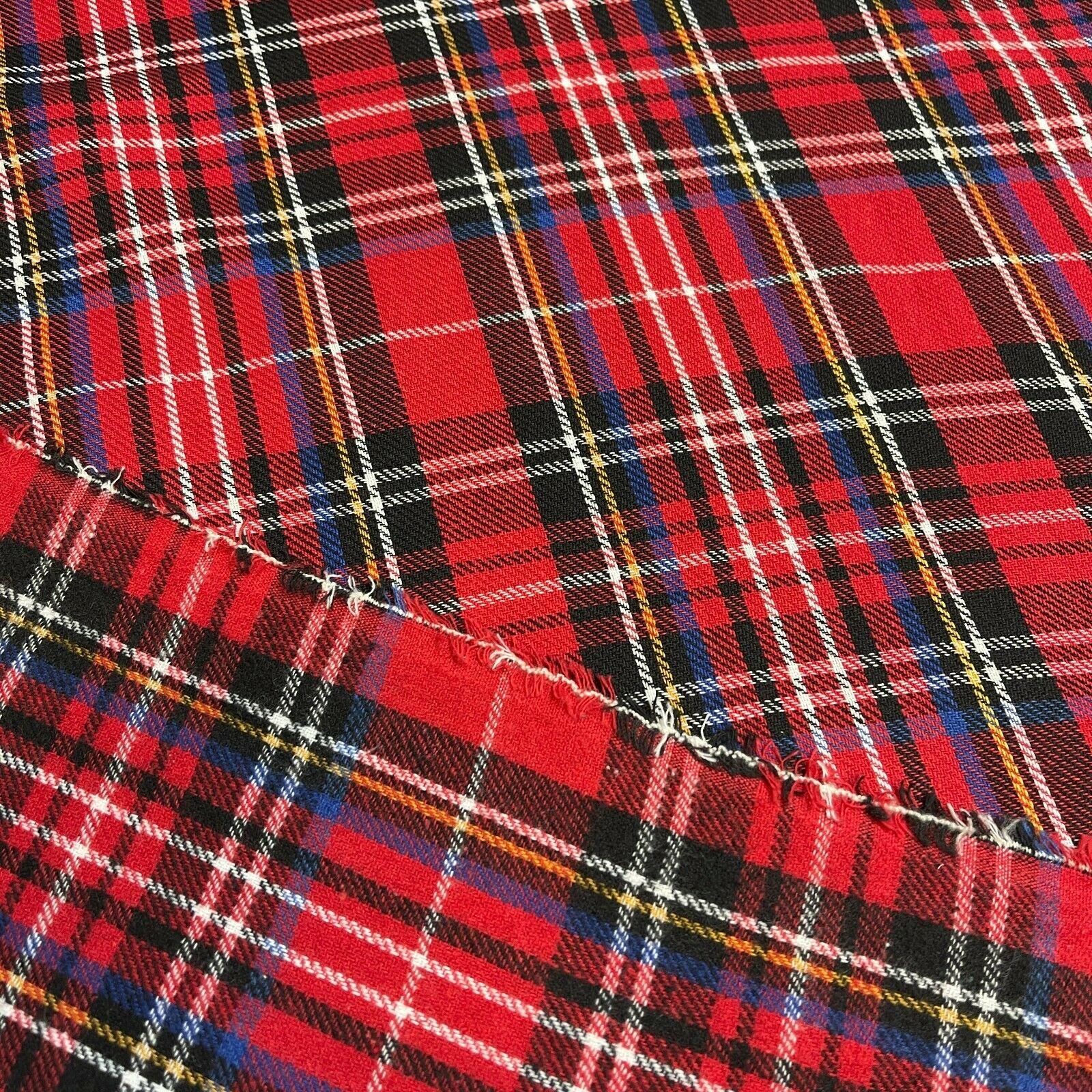 Soft Brushed Tartan Check Plaid Winceyette printed Fabric MA1580