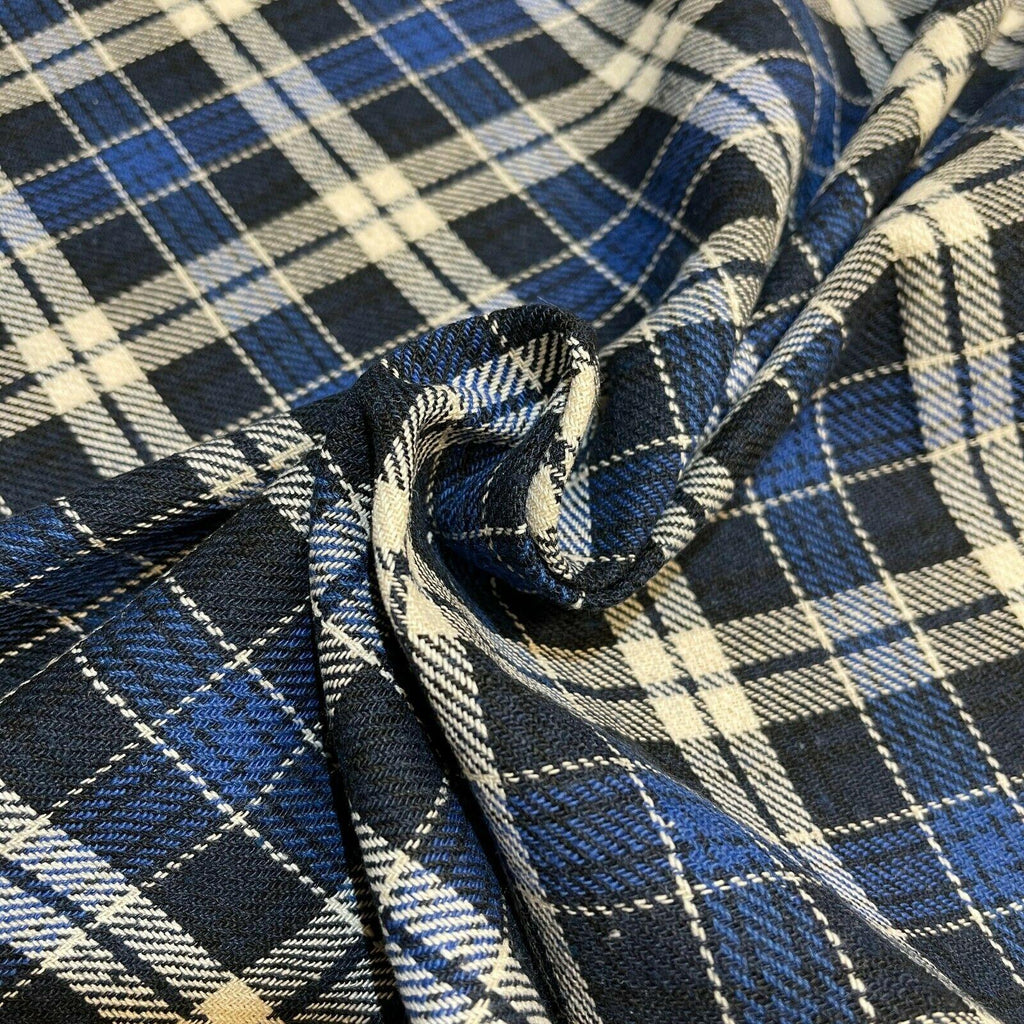 Soft Brushed Tartan Check Plaid Winceyette printed Fabric MA1580