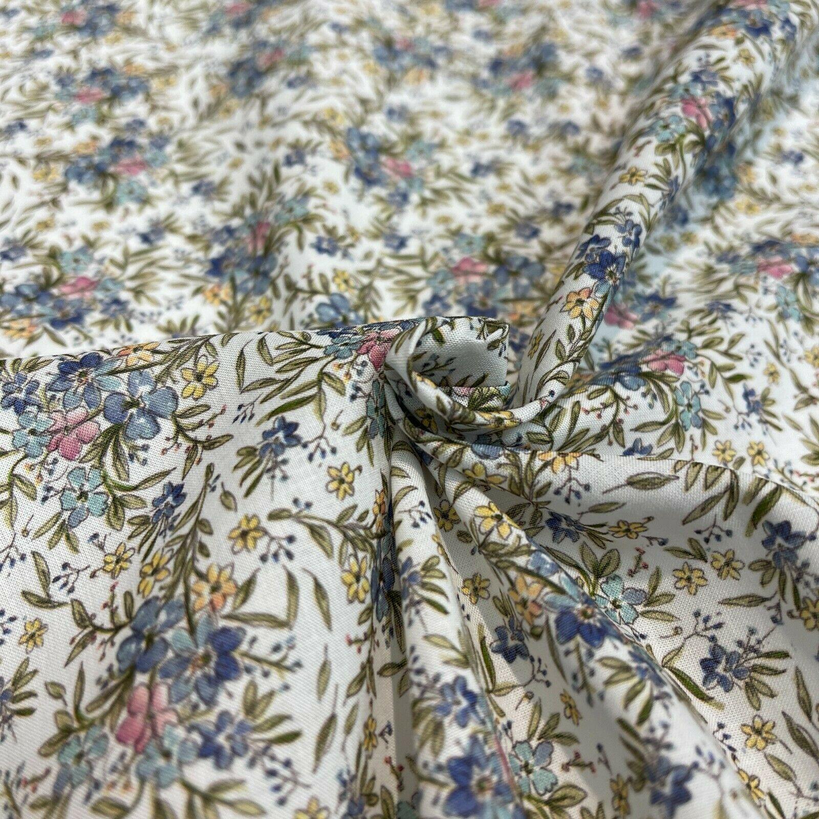 Korean Printed 100% Cotton Lawn Floral Abstract Dress Fabric M1576 Mtex