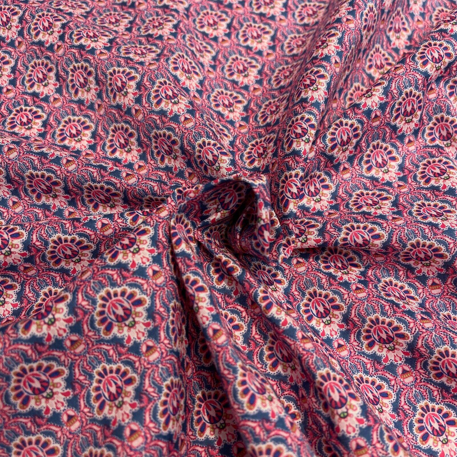 Korean Printed 100% Cotton Lawn Floral Abstract Dress Fabric M1576 Mtex