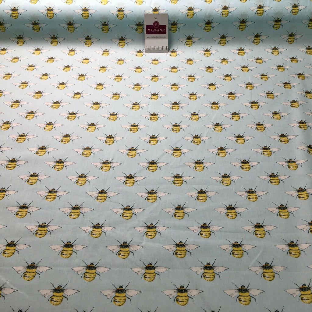 100% Cotton Poplin printed bees craft mask Fabric 110 cm MD1398 Mtex