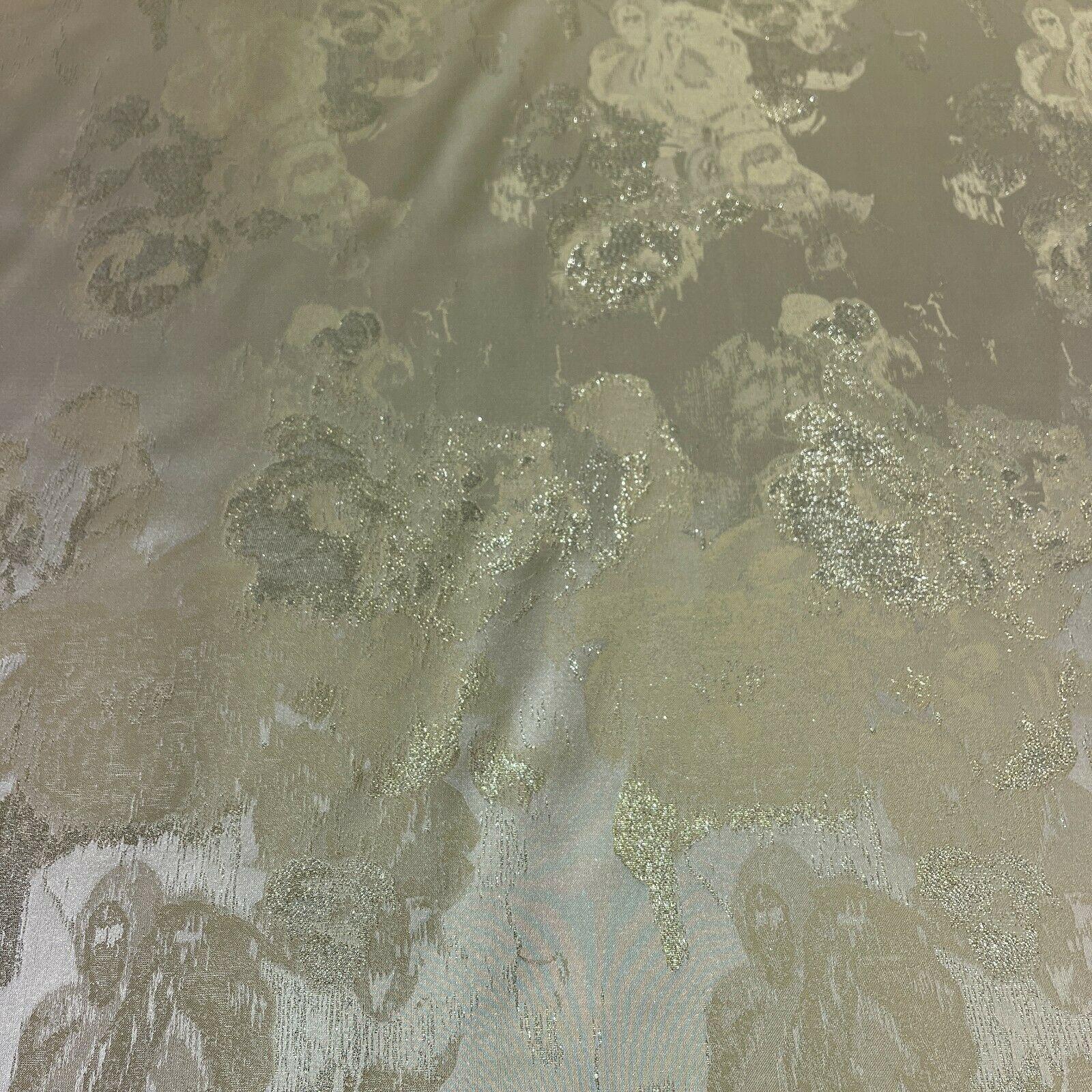 Floral Bridal Metallic Brocade wedding fabric M1583 Mtex