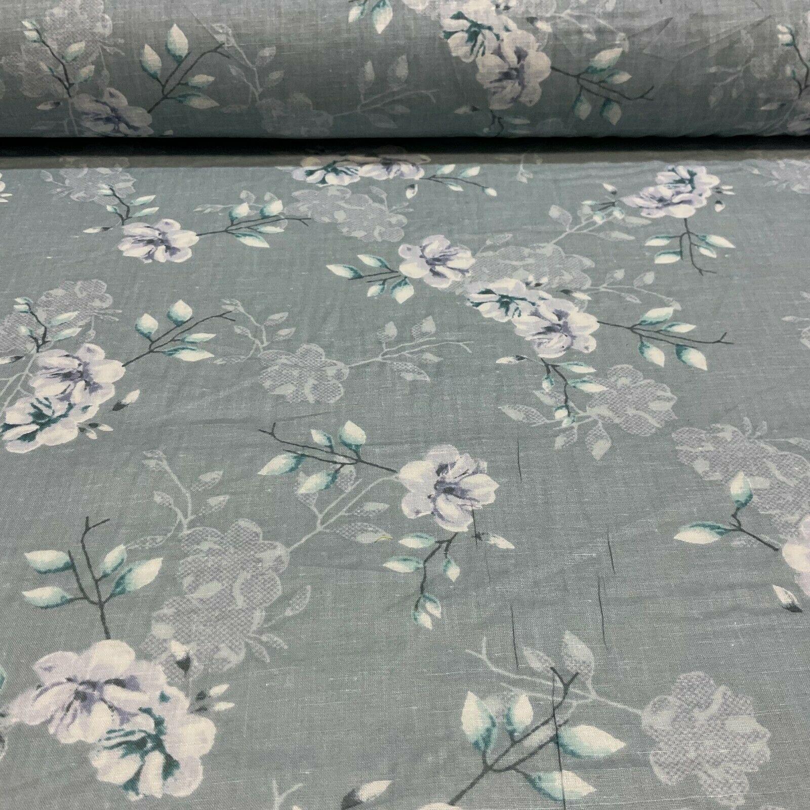 Cotton Lawn Voile Pastel Summer Floral Printed Dress fabric 111cm M1591