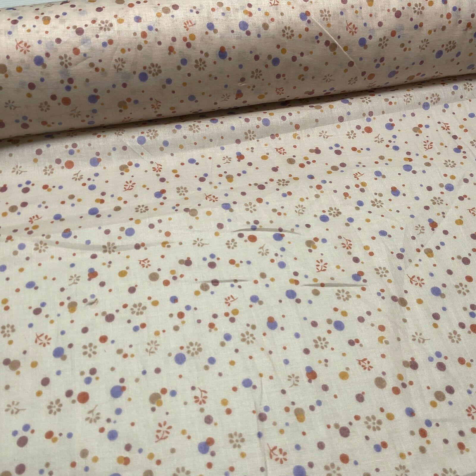 Cotton Lawn Summer small Floral dot Printed Dress fabric 111cm wide M1595