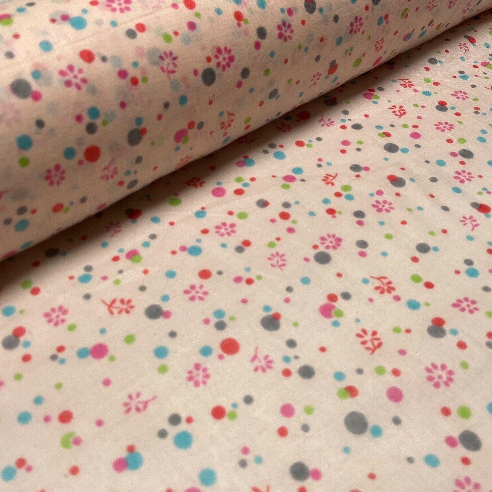 Cotton Lawn Summer small Floral dot Printed Dress fabric 111cm wide M1595