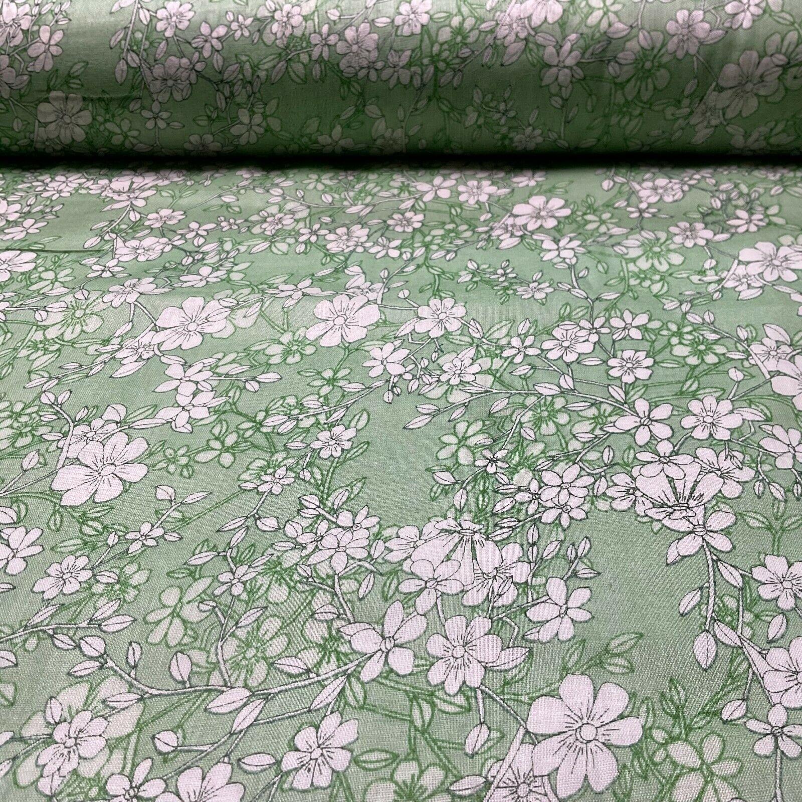 Cotton Voile Pastel Summer Floral Printed Dress fabric 111cm M1594