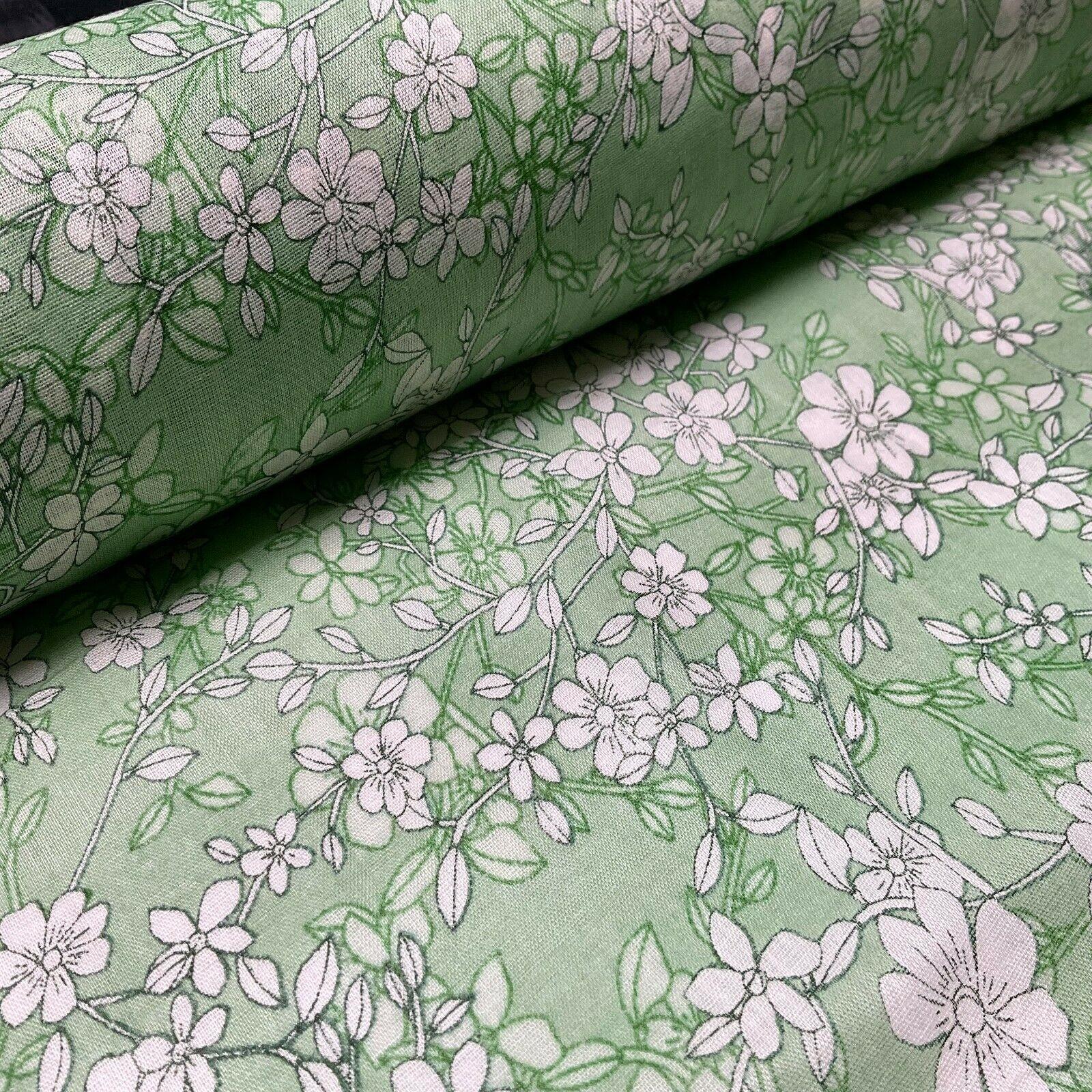 Cotton Voile Pastel Summer Floral Printed Dress fabric 111cm M1594