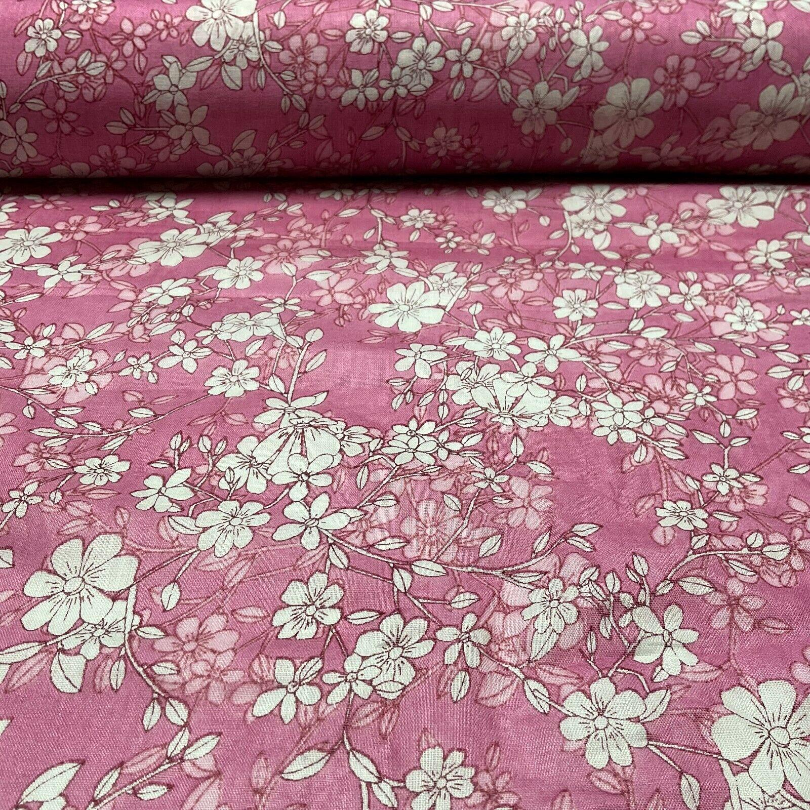 Cotton Voile Pastel Summer Floral Printed Dress fabric 111cm M1594