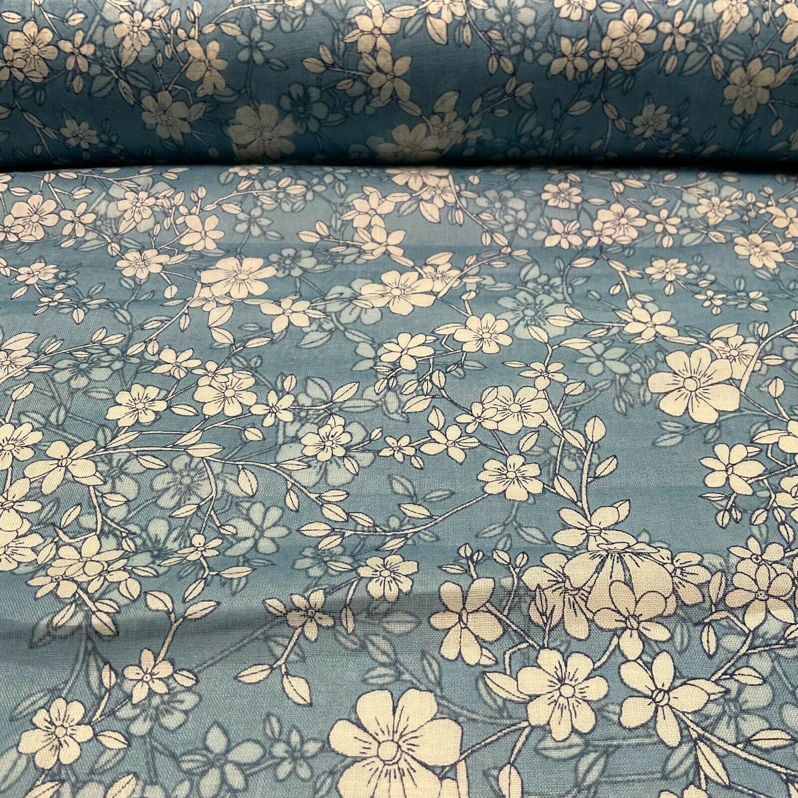 Cotton Voile Pastel Summer Floral Printed Dress fabric 111cm M1594