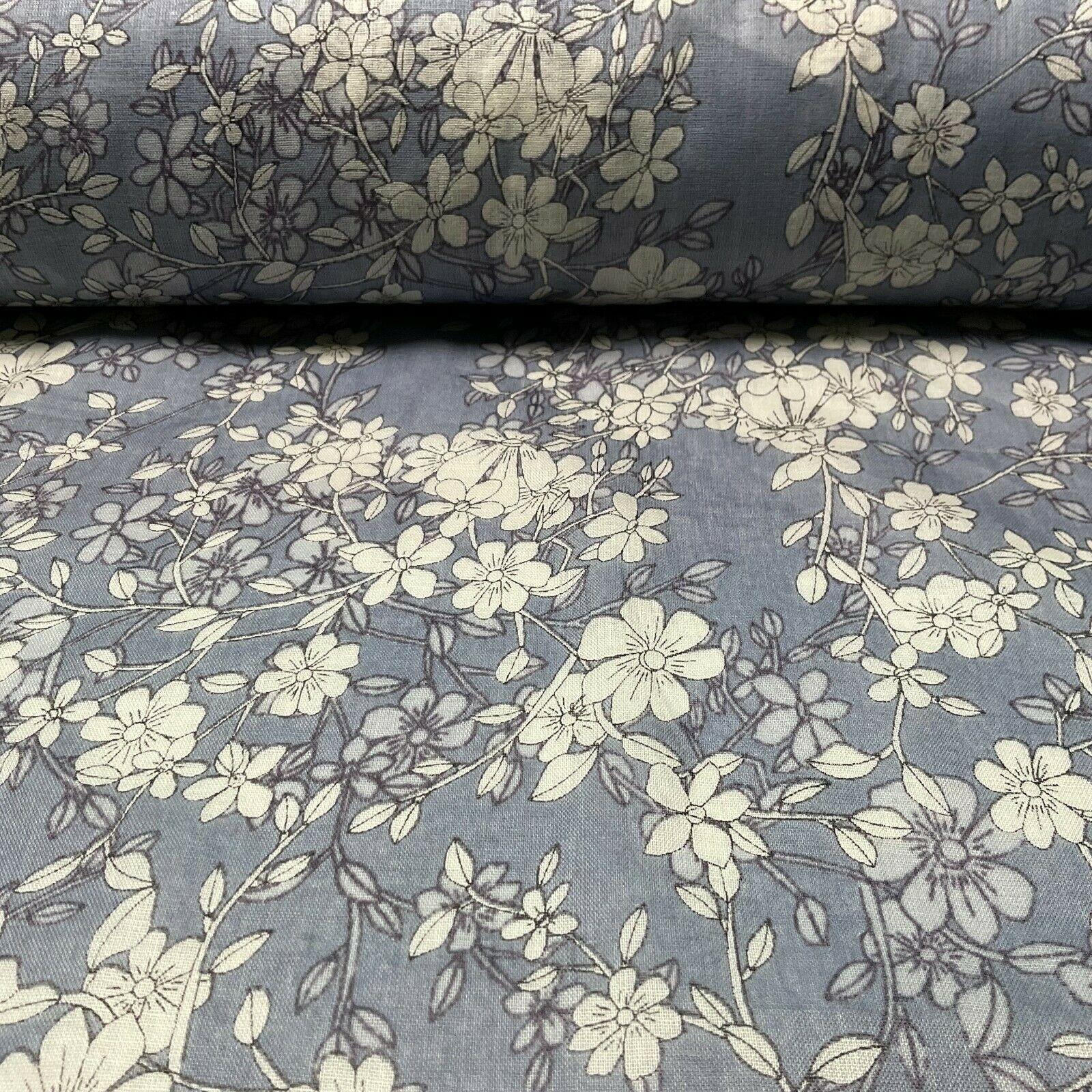 Cotton Voile Pastel Summer Floral Printed Dress fabric 111cm M1594