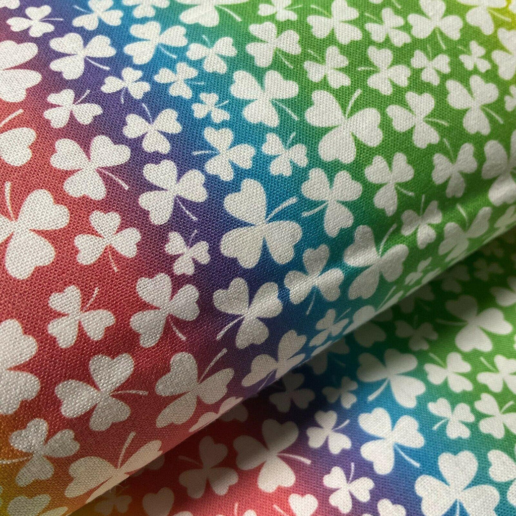 Irish Luck Shamrock St Patricks Day 100% Cotton Printed Fabric 114cm M1582